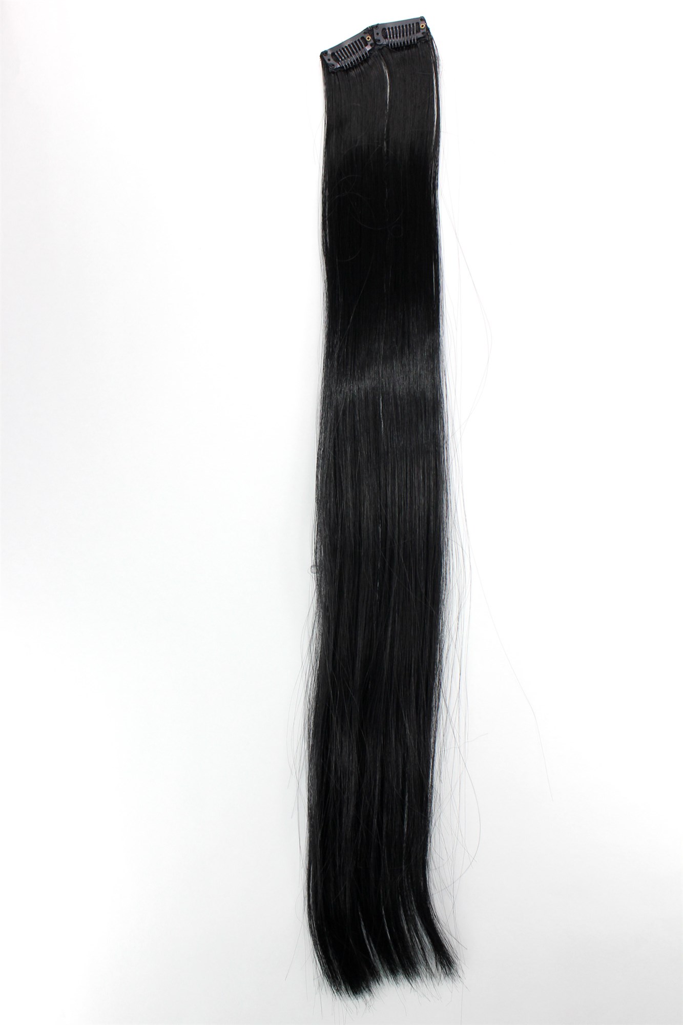 glatte Extensions Schwarz 63 cm lang