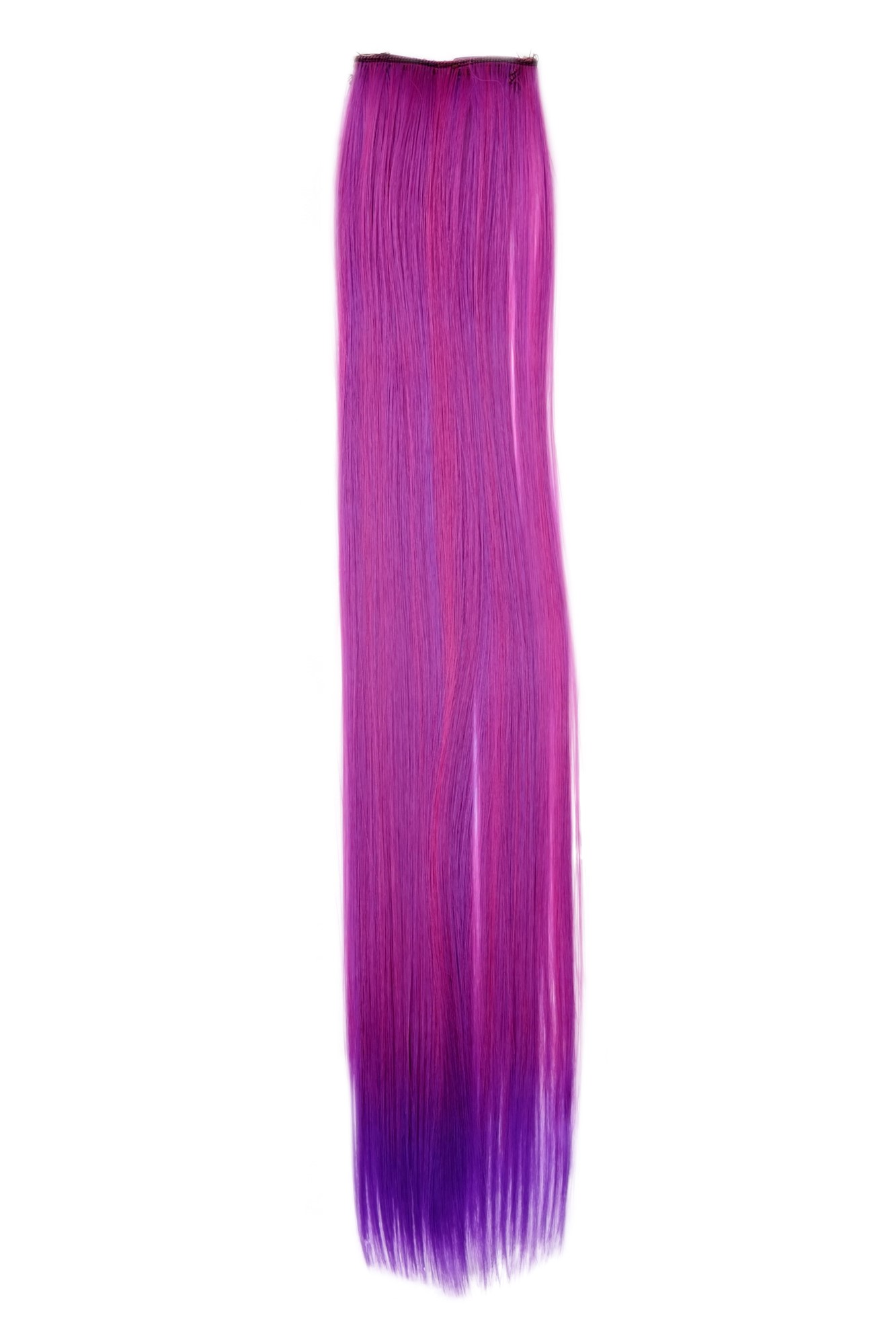 glatte Extensions Rot-Lila-Mix 45 cm lang