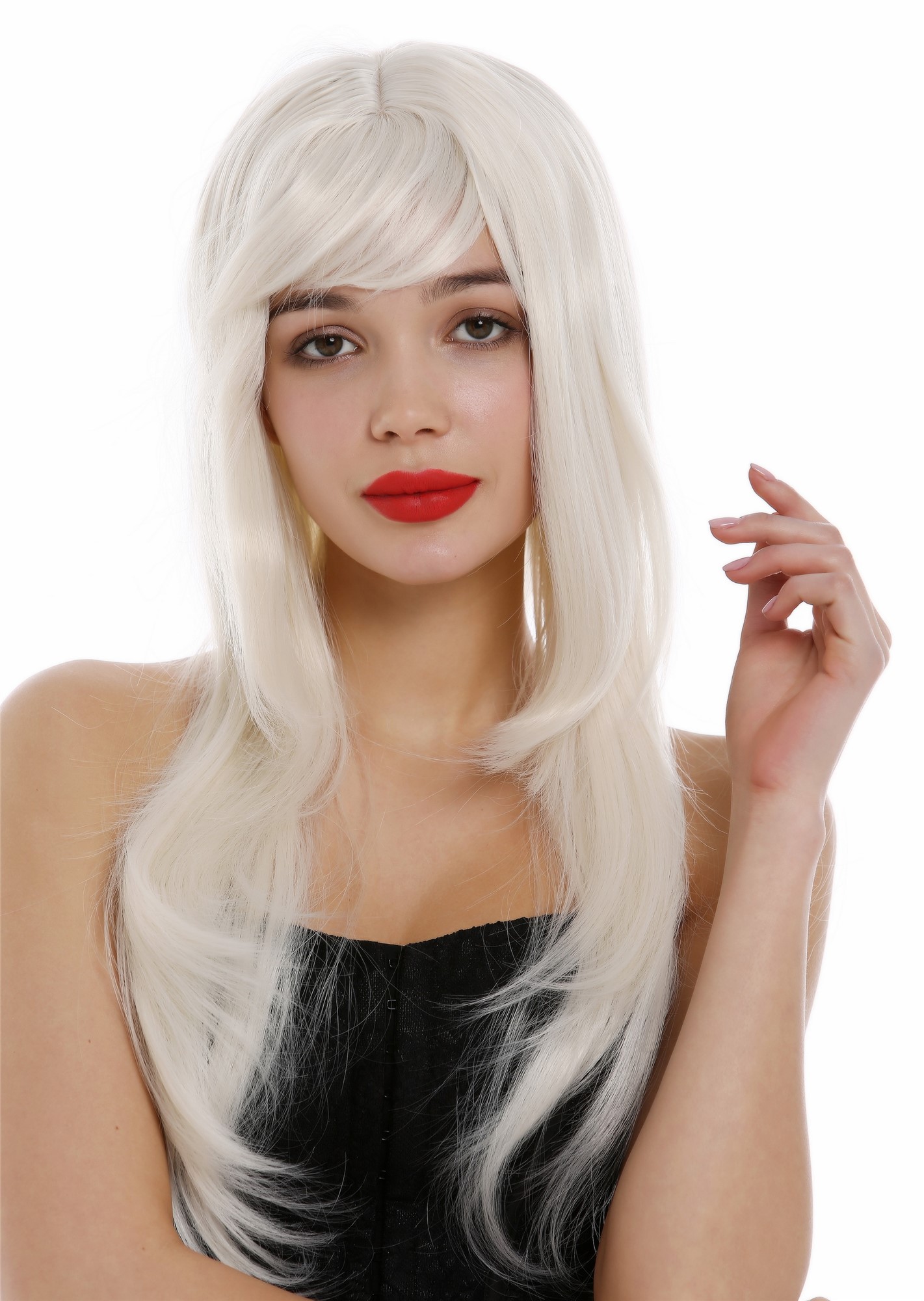 Quality Wigs, Ladies, white blonde, straight, long