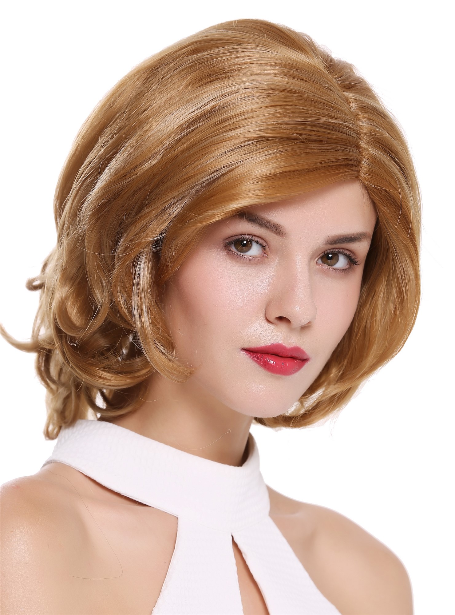 Lady wig monofilament parting short wavy blonde mix highlights DW-2550A-MT, view 2, WIG ME UP: Your Perücken Online Shop Quality Wigs, Ladies, red-blonde-copper blonde mix, wavy, shoulder-length