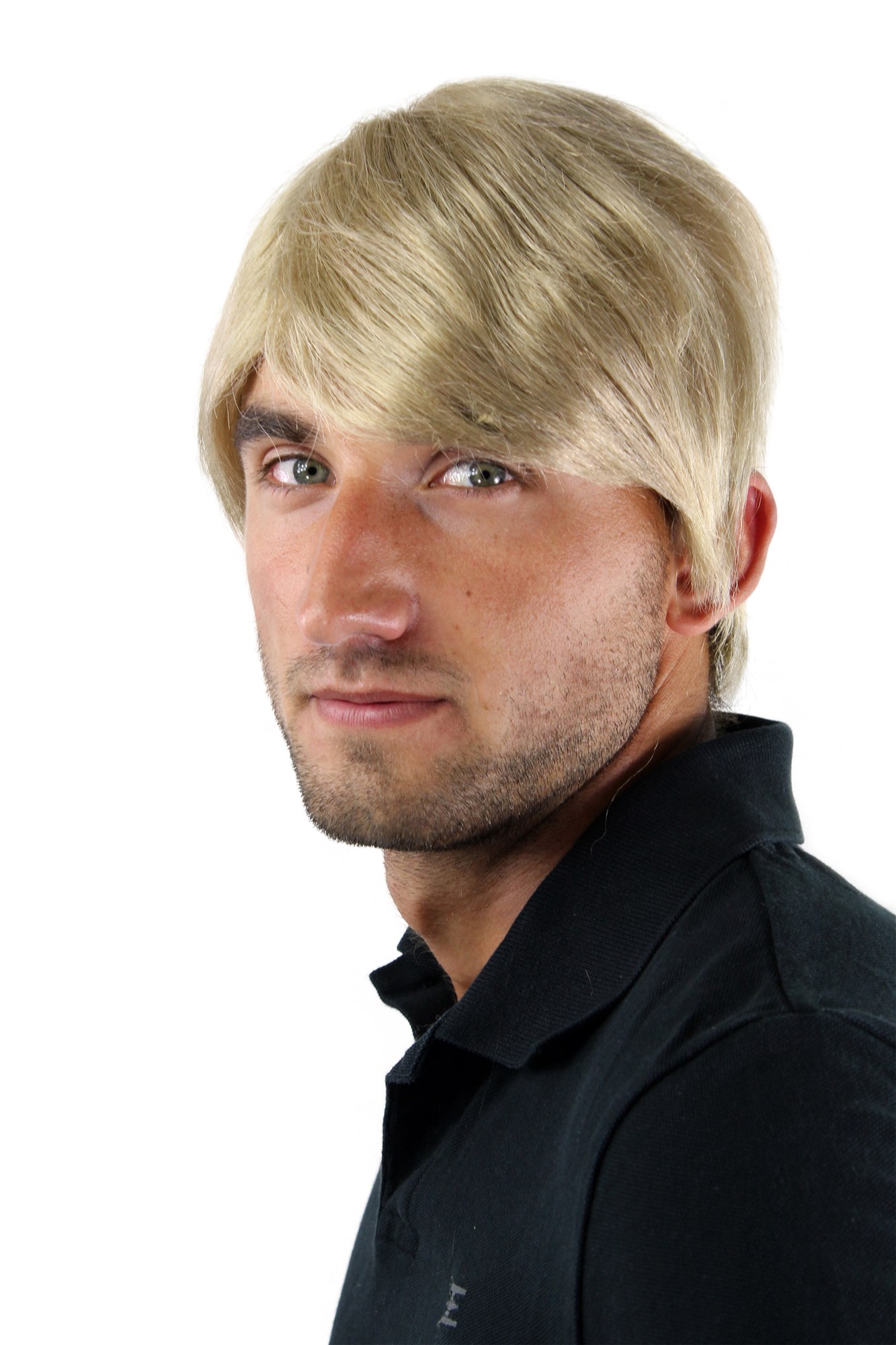 Men's wig synthetic short light ashen blonde youthful young look parting GFW964, view 2, WIG ME UP: Your Perücken Online Shop Quality Wigs, Men, Blonde, straight, short
