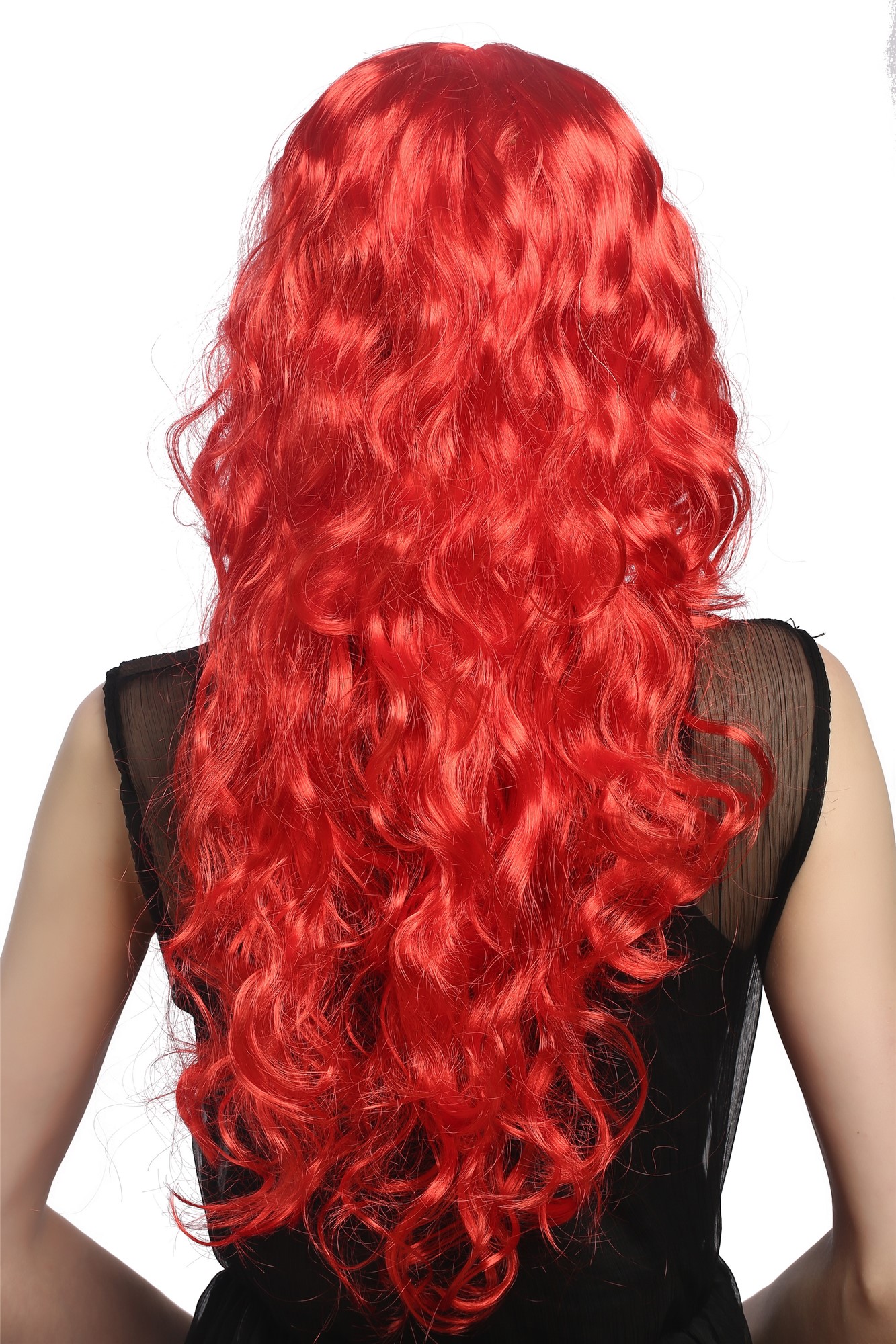 günstige Party Perücke, Perücke Rot Wellig Lang Scheitel DEC37-PC13, Ansicht 4, WIG ME UP: Ihr Perücken Online Shop wellige Party Perücke Rot lange Haare für Damen