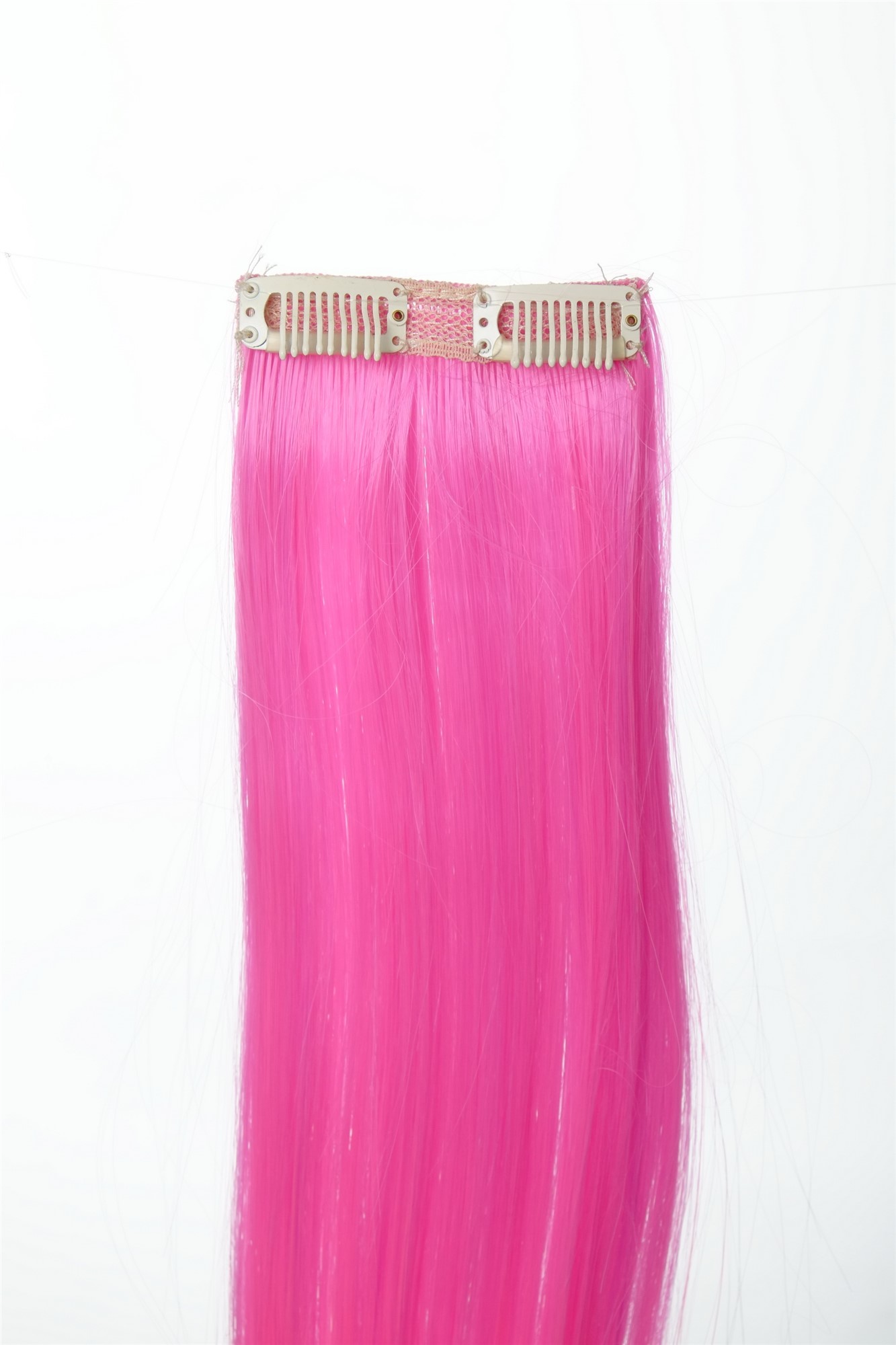 glatte Extensions Hellrosa-Neonrosa-Mix 45 cm lang