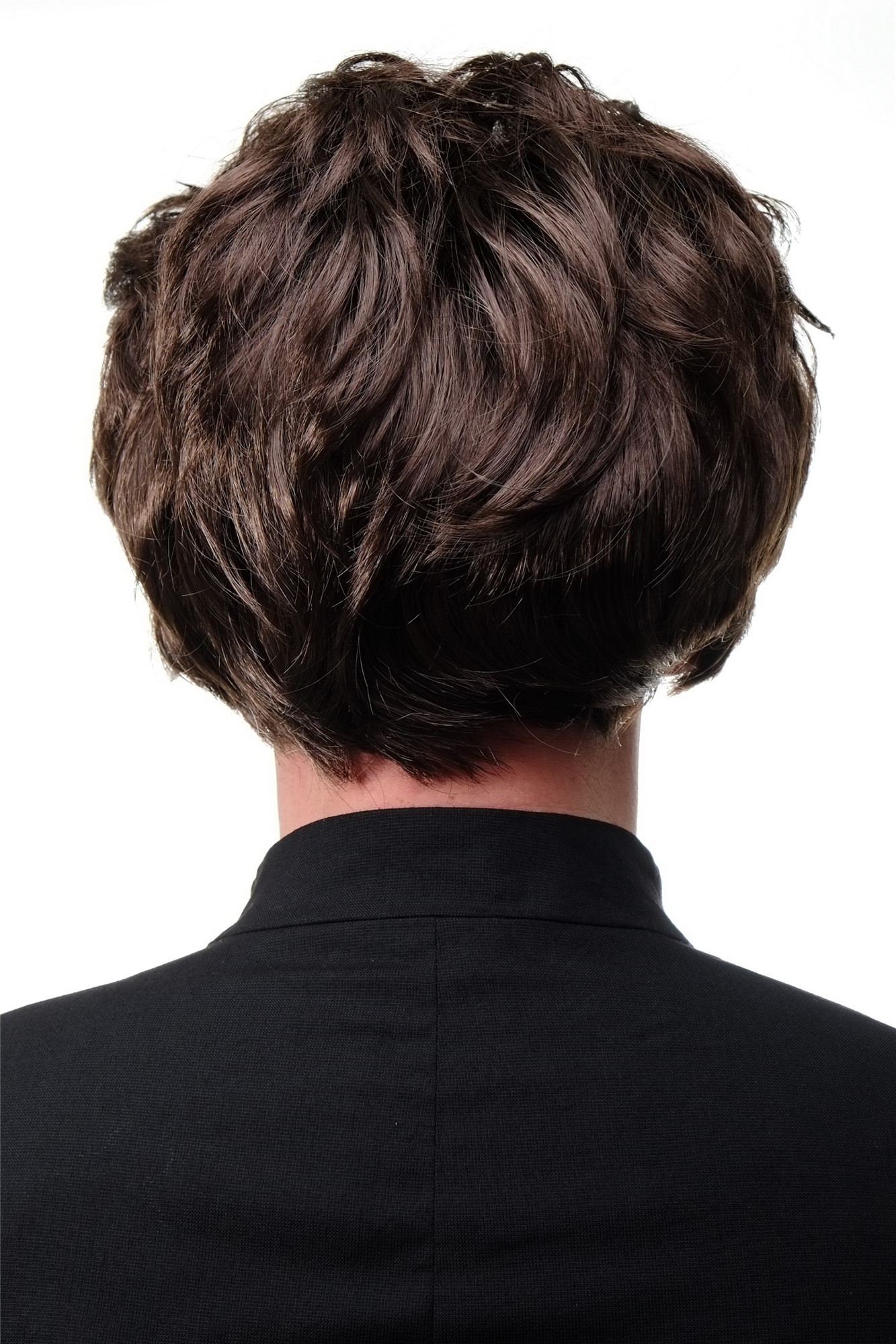 Halloween Wig Old Rockabilly Horror Punk Quiff 50ies Vampire Dracula brown 45874, view 6, WIG ME UP: Your Perücken Online Shop Party Wig, Men, Brown, wavy, short