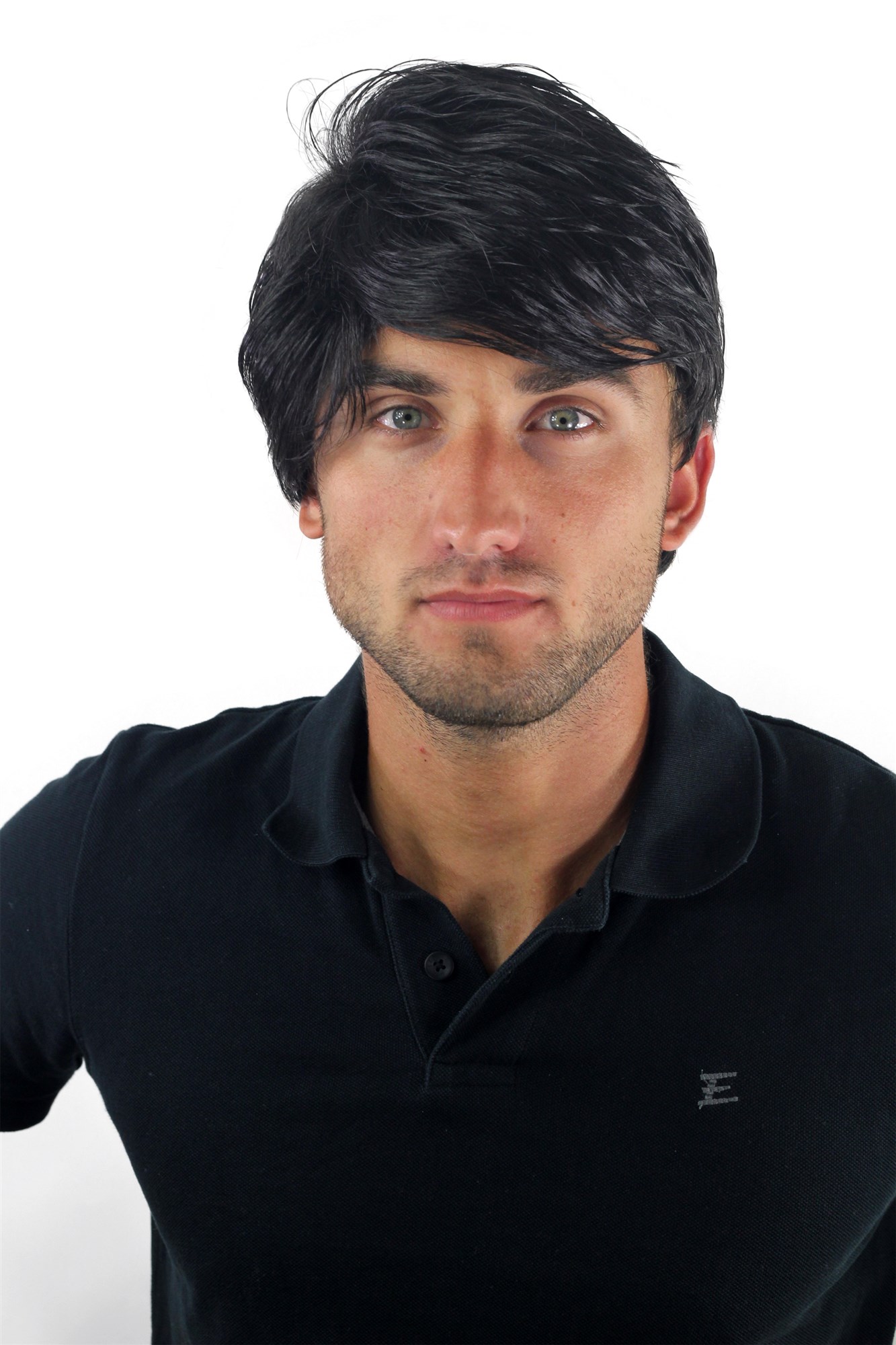 Quality Wigs, Men, black-brown, straight, short