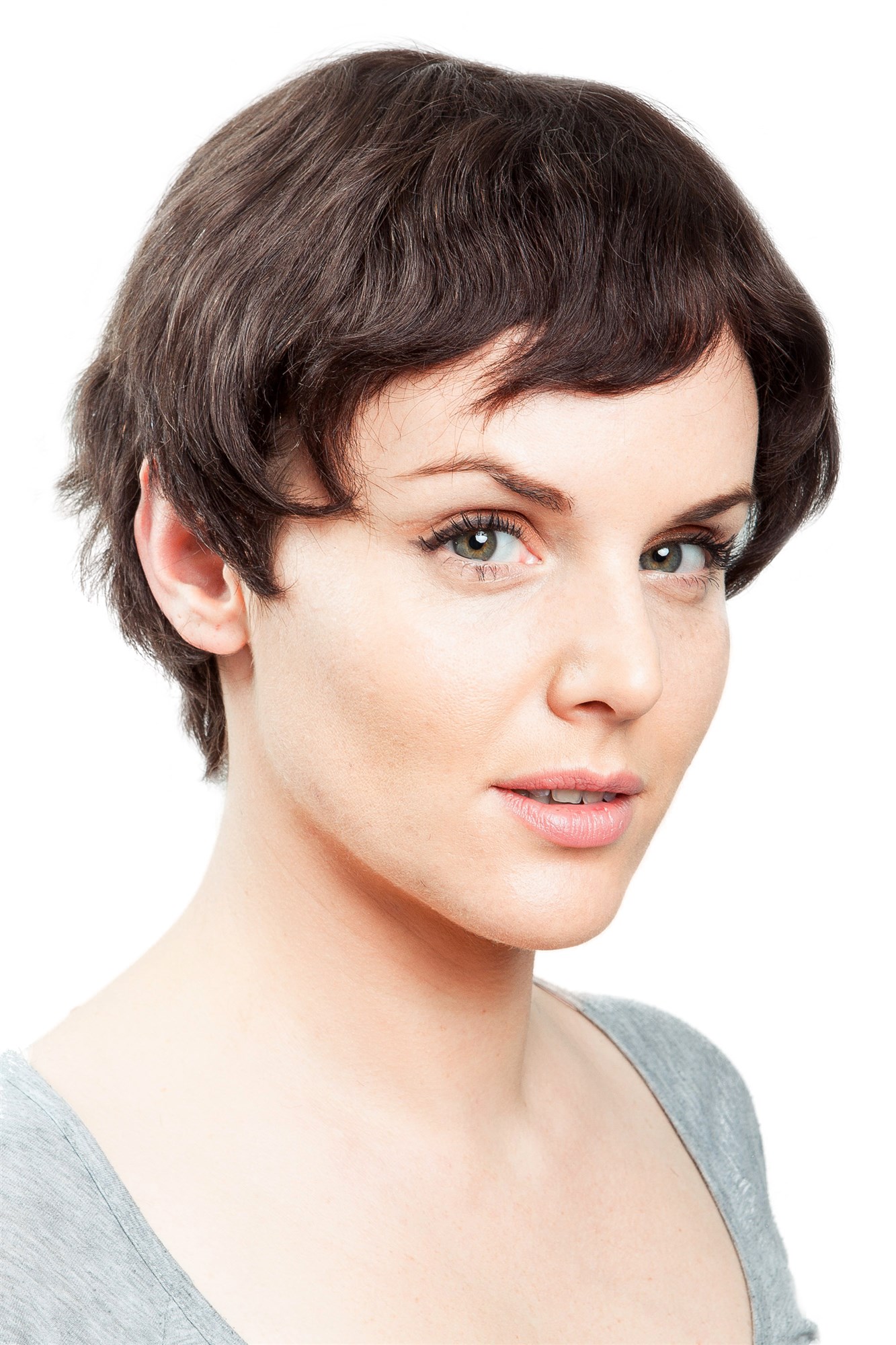 hochwertige Qualitätsperücken, Echthaarperücke Damen Kess Kurz Braun 105HH-4, Ansicht 5, WIG ME UP: Ihr Perücken Online Shop wellige Tressen-Perücke 100% Echthaar Braun kurze Haare für Damen