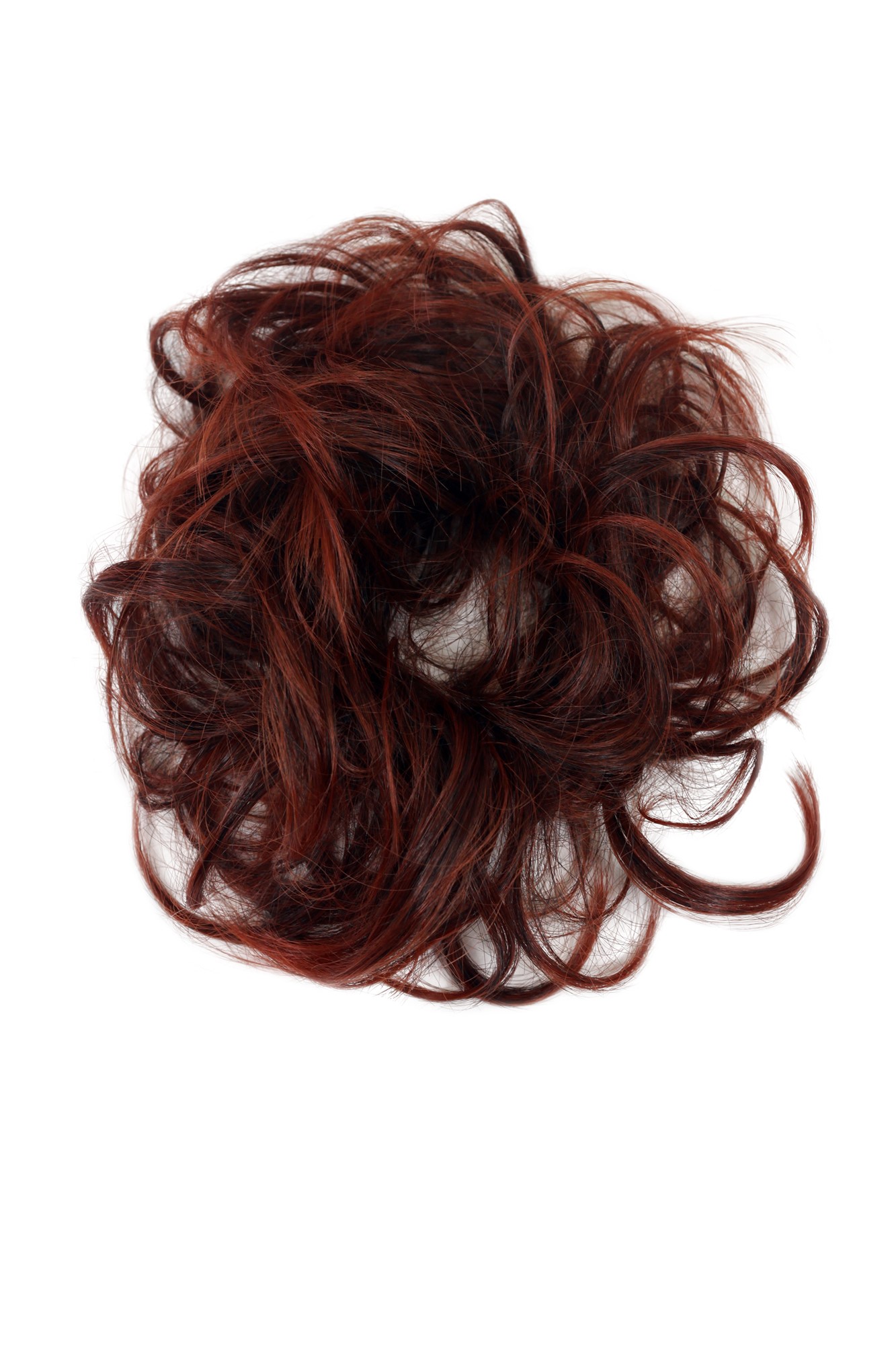 Scrunchie lockig Rot-Mix 15 cm