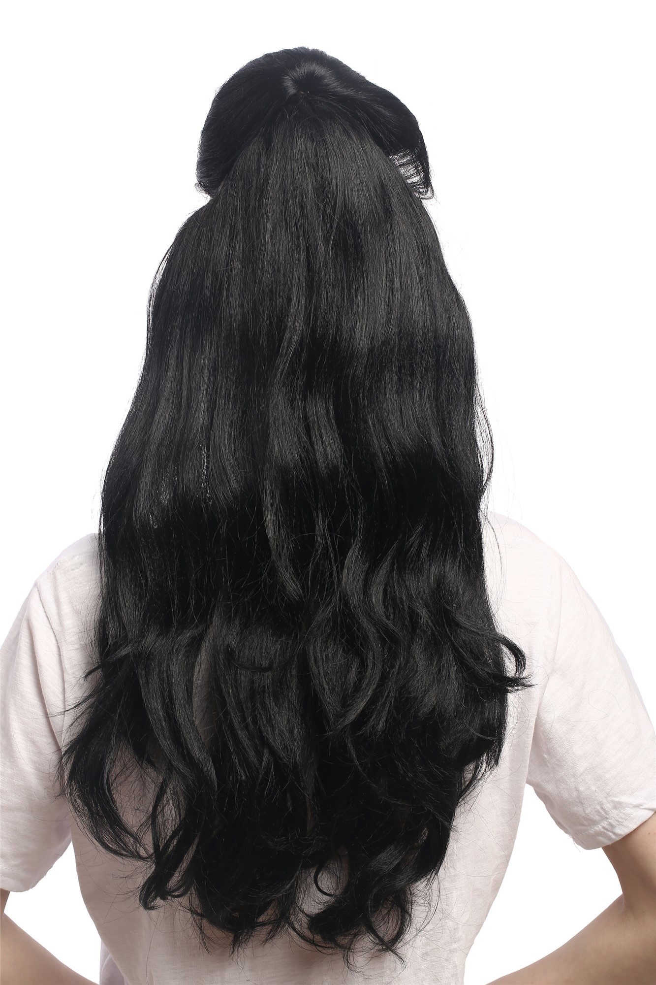 Party Wig, Ladies, Black, straight, long