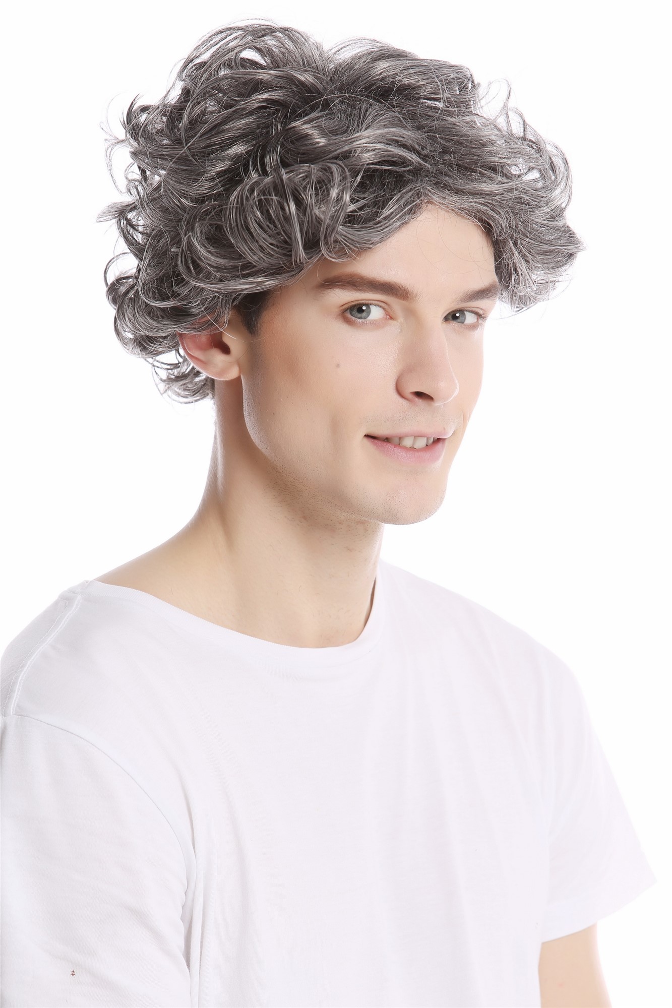 GFW963-44 Men Gents or Lady Wig short casual to wild curly voluminous youthful look dark gray grey, view 4, WIG ME UP: Your Perücken Online Shop Quality Wigs, Men, dark gray, curled, short