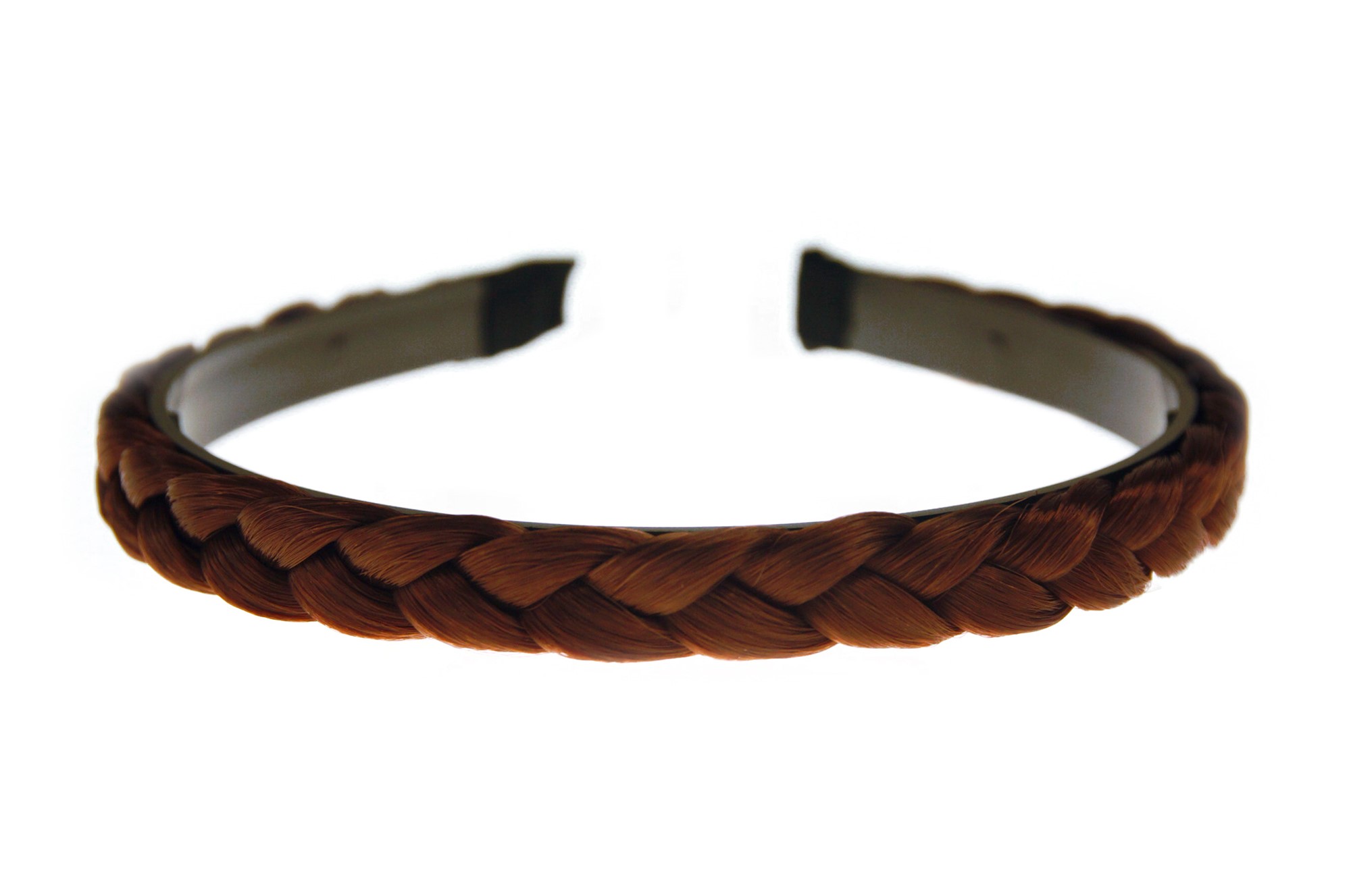 Hair loop Alice band plaited traditional 0.6" slim braid light brown CXT-003, view 2, WIG ME UP: Your Perücken Online Shop Hair Circlets, Brown, Braided, long