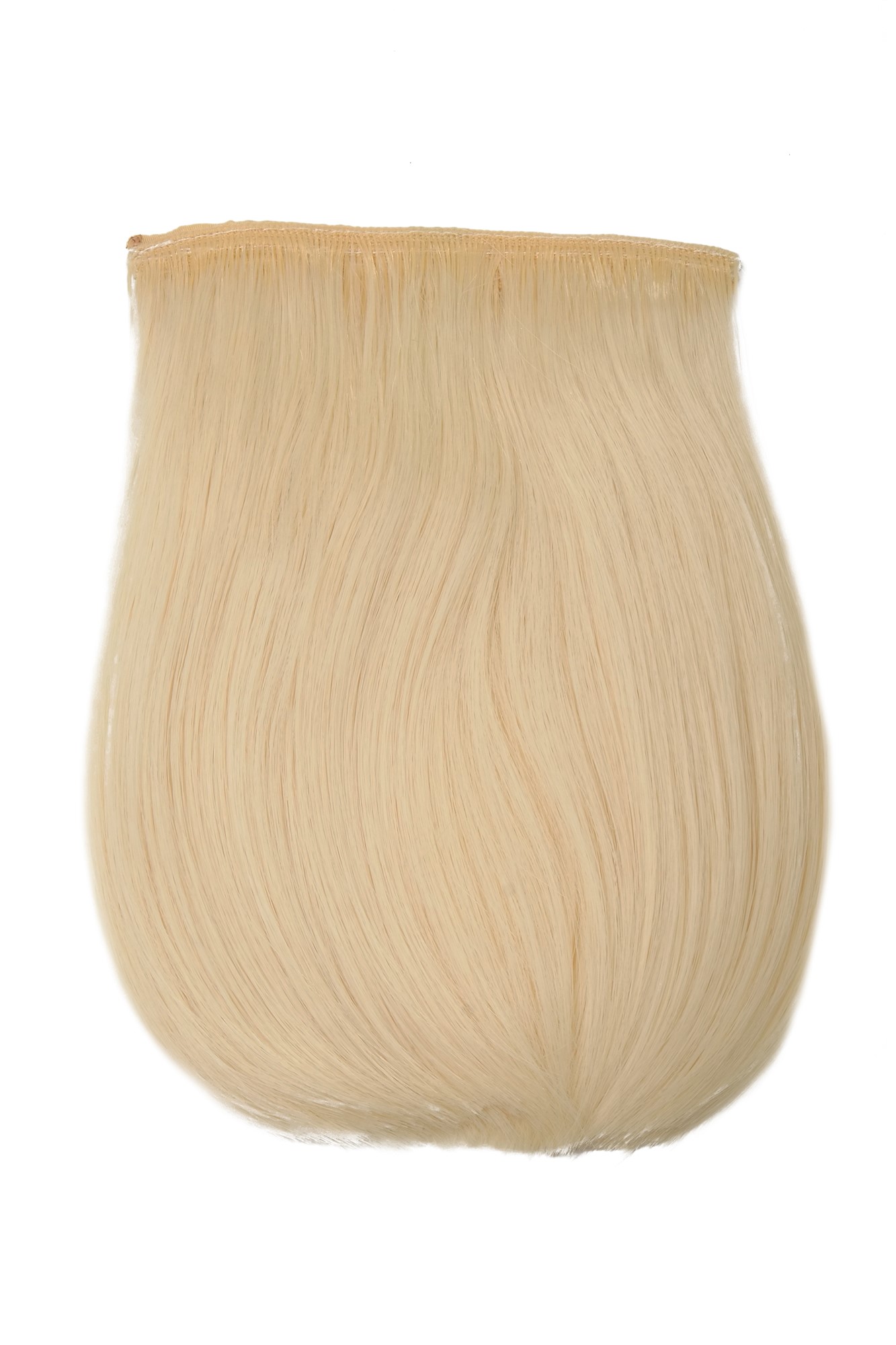 Clip-In Pony Scheitel hitzebeständig Faser Blond Hellblond YZF-3038-88, Vorderansicht, WIG ME UP: Ihr Perücken Online Shop glatter Clip-In Pony Lichtblond 17 cm lang