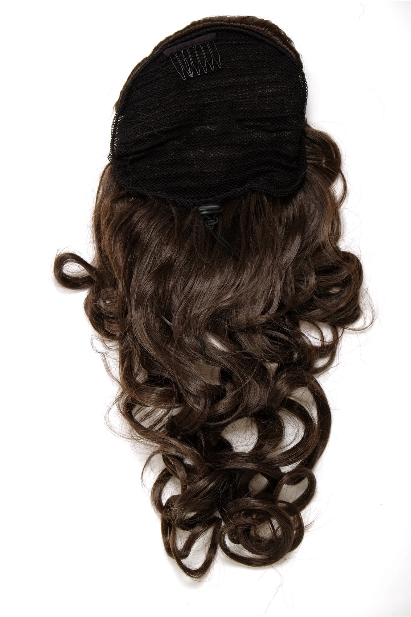Hairpiece PONYTAIL with combs and elastic draw string curly voluminous very long chocolate brown, view 2, WIG ME UP: Your Perücken Online Shop Ponytails, medium brown, curled, long