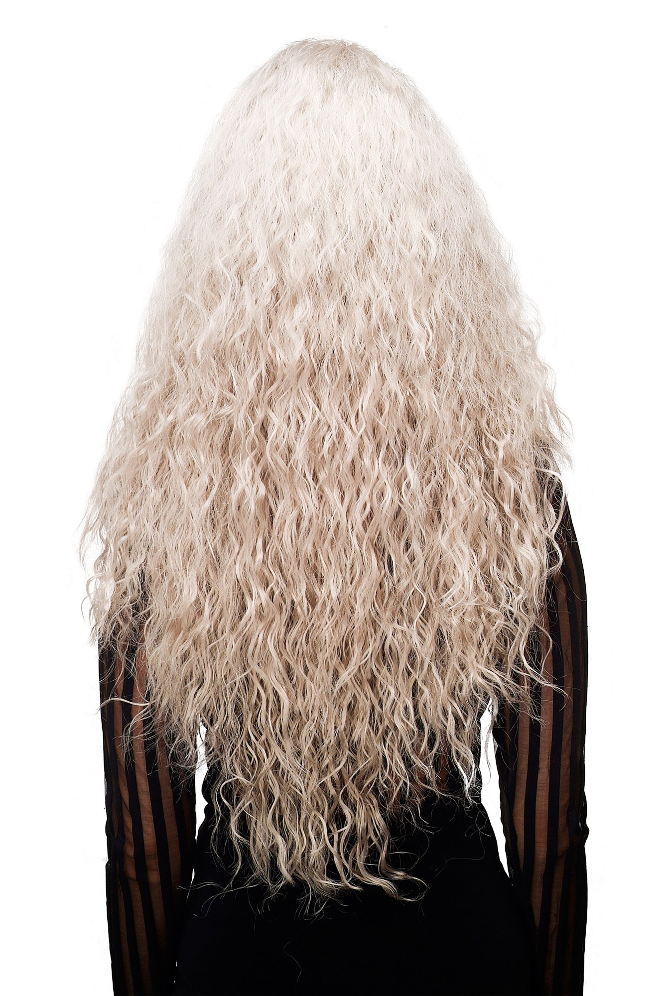 hochwertige Qualitätsperücken, Perücke Grau Lang Kinks Locken TYWL017AK-101, Ansicht 5, WIG ME UP: Ihr Perücken Online Shop lockige Tressen-Perücke Grau lange Haare für Damen