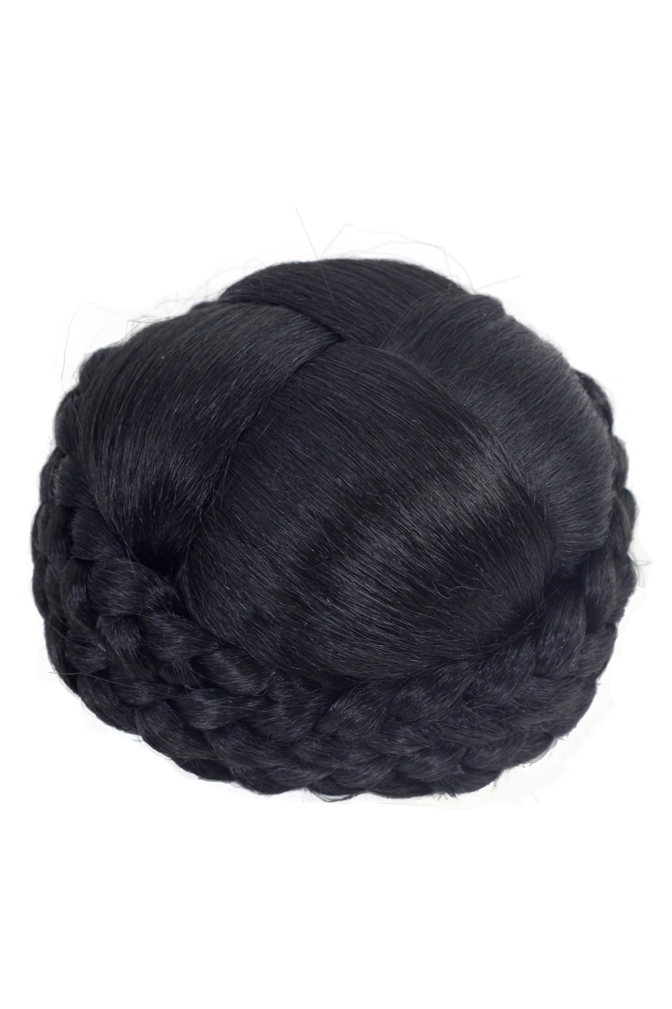 Haarteil Haarknoten Dutt geflochten Schwarz N796-2, Ansicht 3, WIG ME UP: Ihr Perücken Online Shop geflochtener Dutt Haarteil Schwarzbraun
