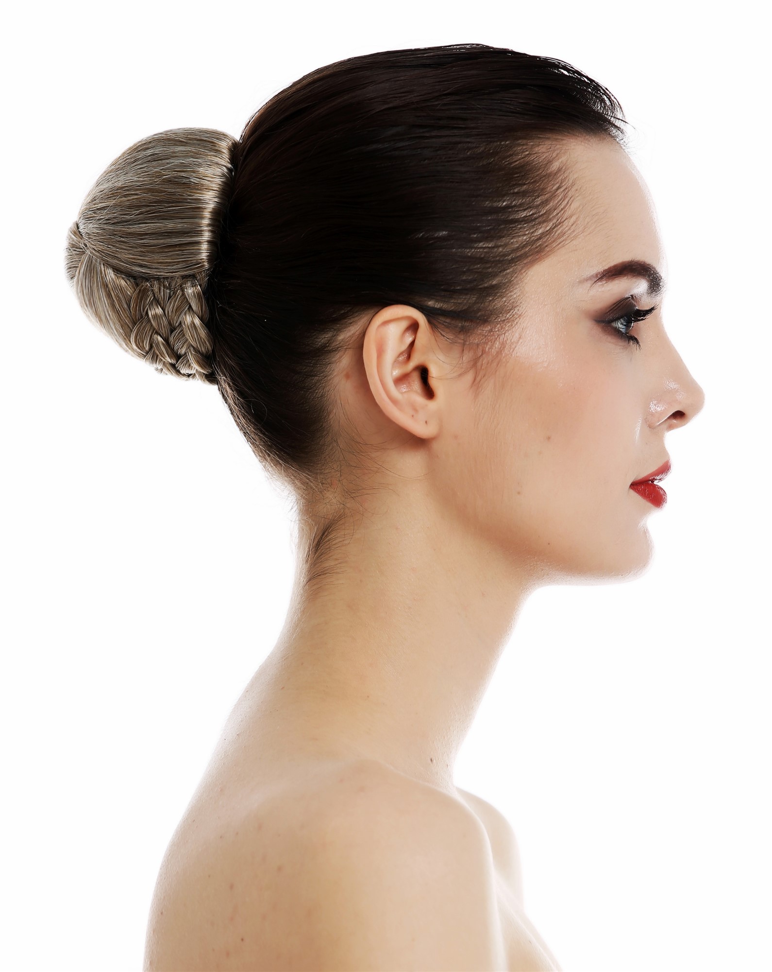 Dutt Haardutt Chignon traditionell geflochten Braun-Blond-Mix TYP-0062-12/26/613, Ansicht 3, WIG ME UP: Ihr Perücken Online Shop geflochtener Dutt Haarteil Braun-Blond-Mix