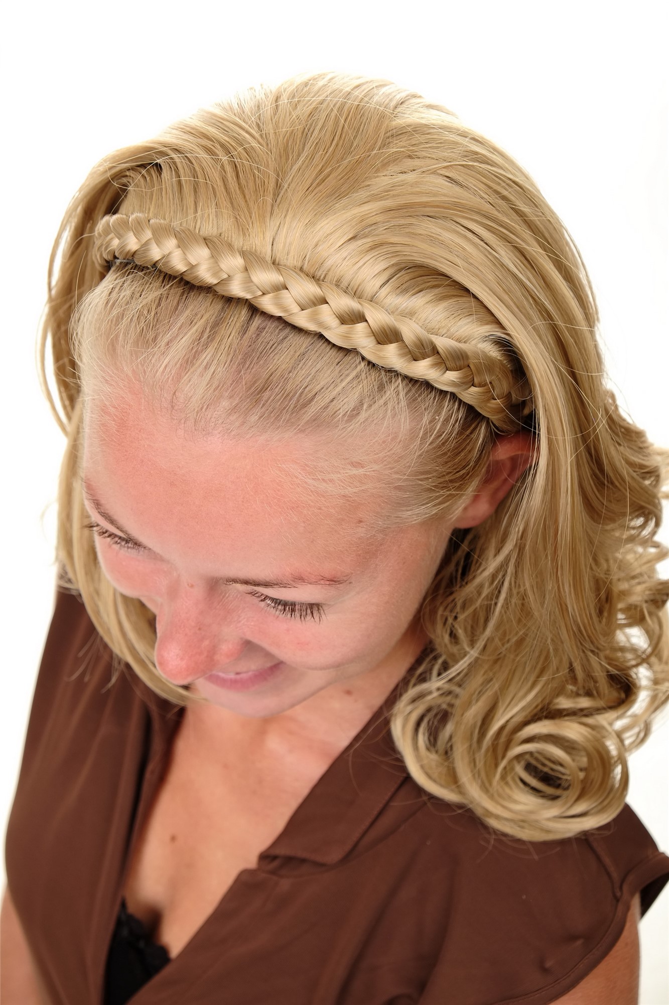 Hair Circlets, golden blonde, Braided, shoulder-length