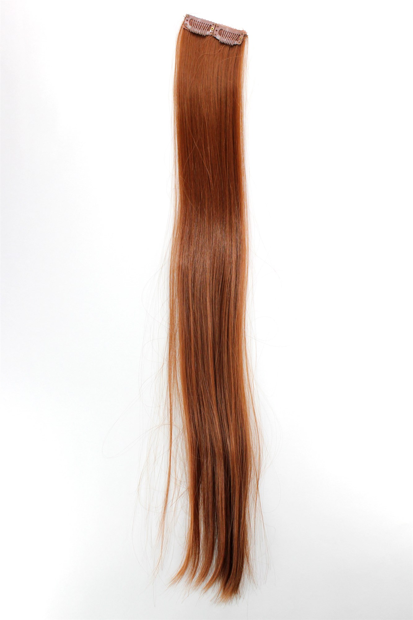 glatte Extensions Rotbraun 63 cm lang