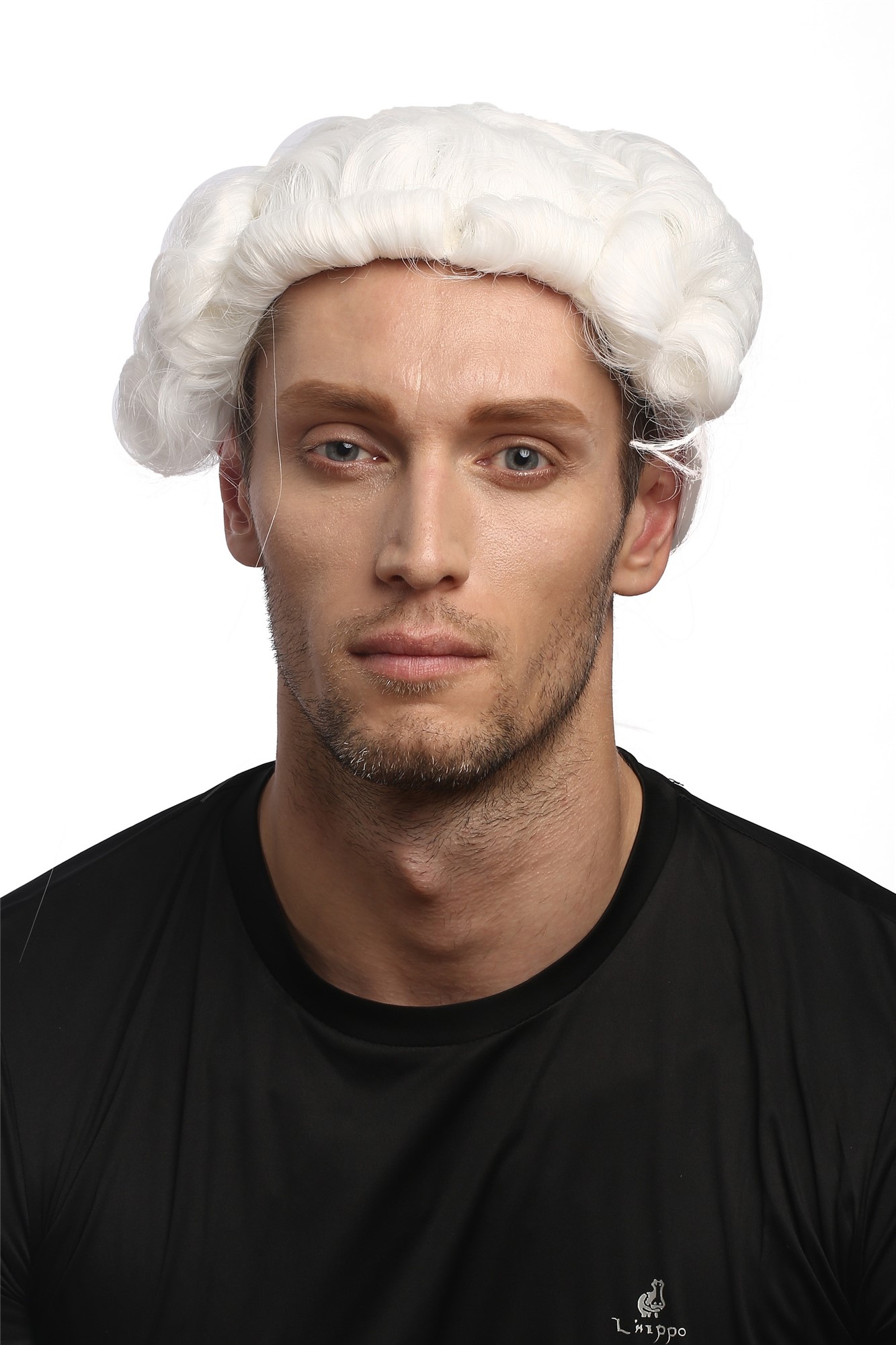 günstige Party Perücke, Perücke Barock Weiß Zopf Richter Edelmann 0061-P60, Ansicht 2, WIG ME UP: Ihr Perücken Online Shop lockige Party Perücke Weiß lange Haare für Herren