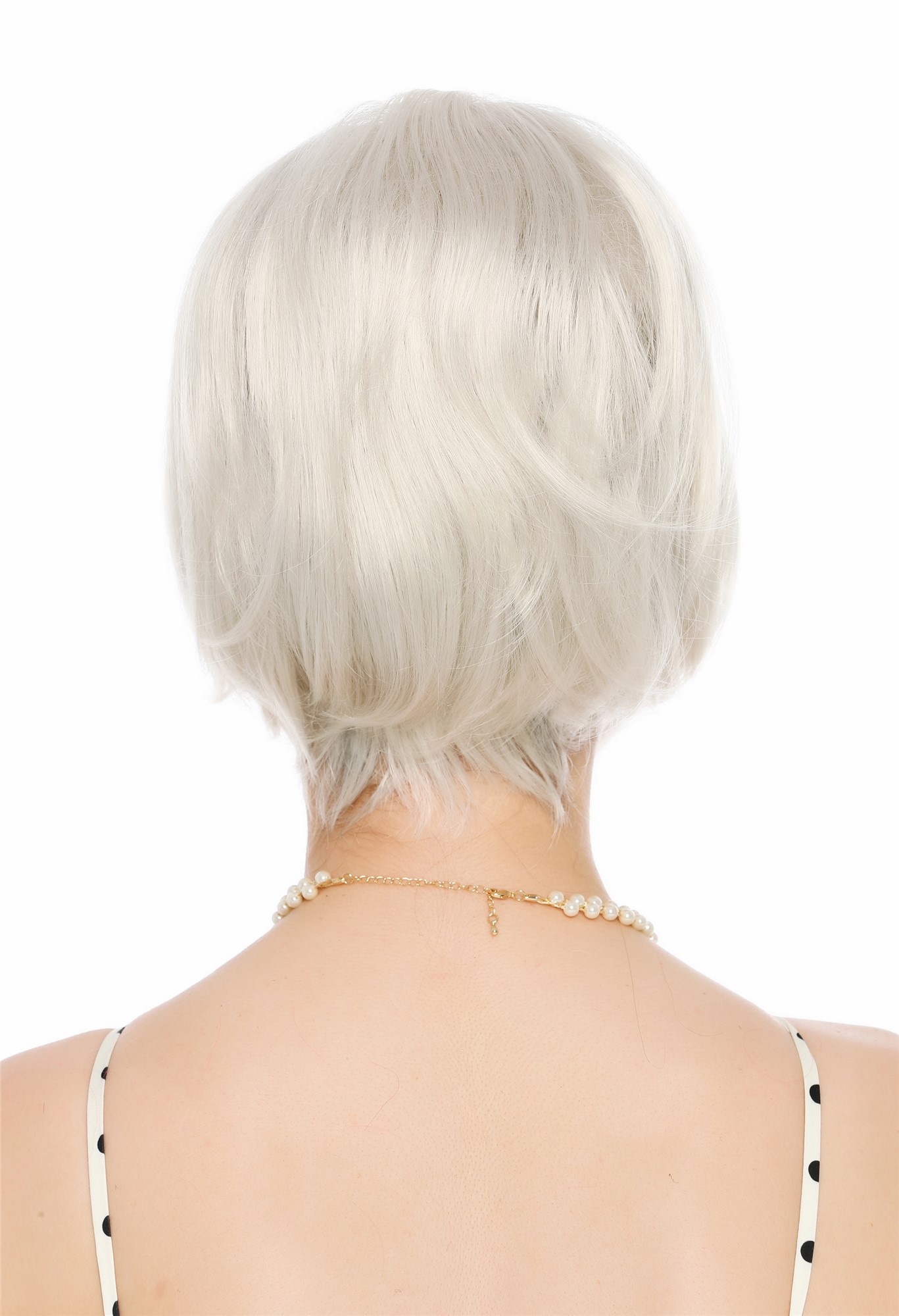 Perücke Damen Retro Vintage 50er 60er Beehive Turmfrisur hochtoupiert kurz Pony Hellblond Blond VK-71-60