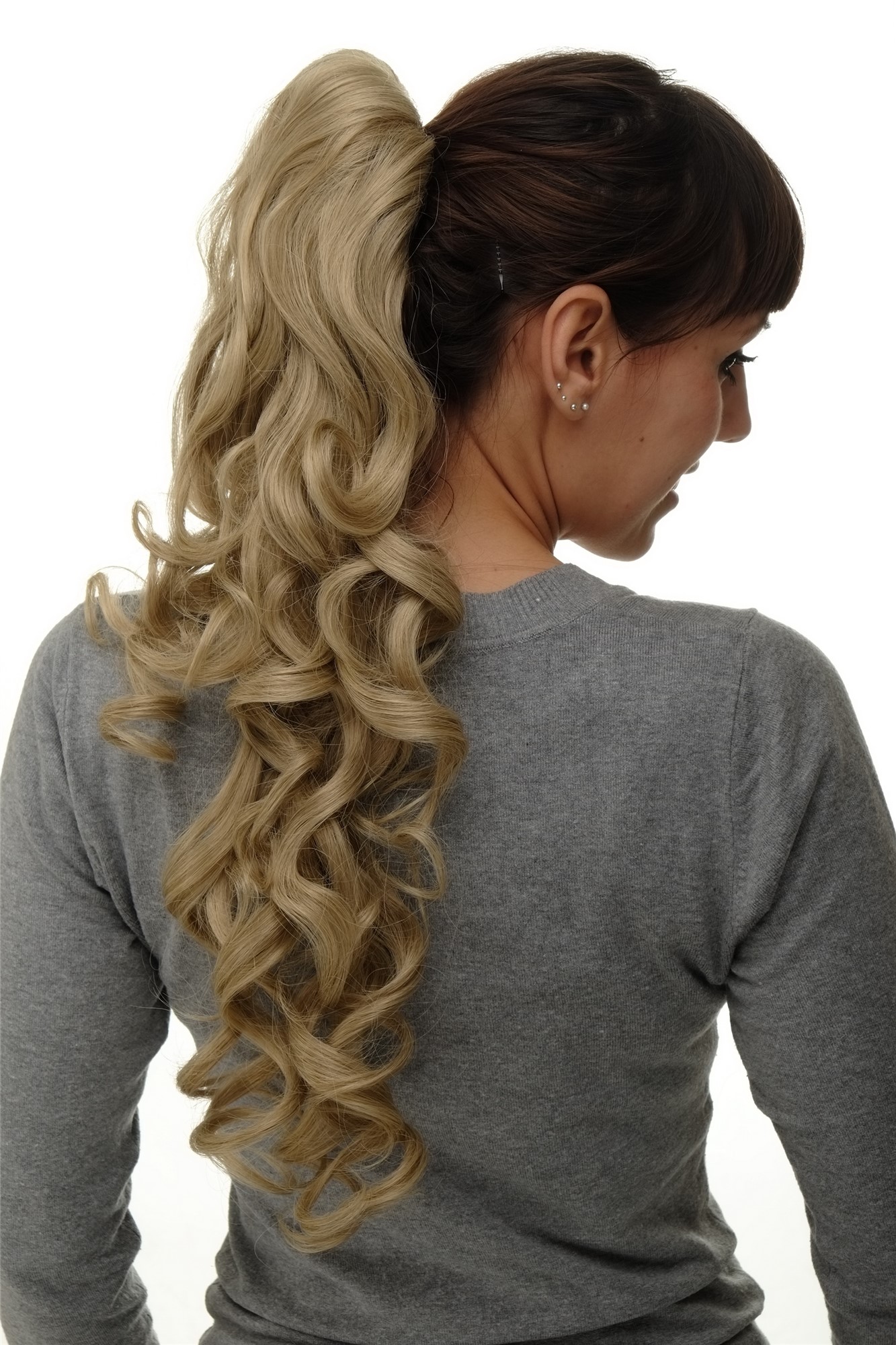 Hairpiece PONYTAIL with combs and elastic draw string curly voluminous very long mixed blond 23 ", view 5, WIG ME UP: Your Perücken Online Shop Ponytails, light blonde-blonde mix, curled, long