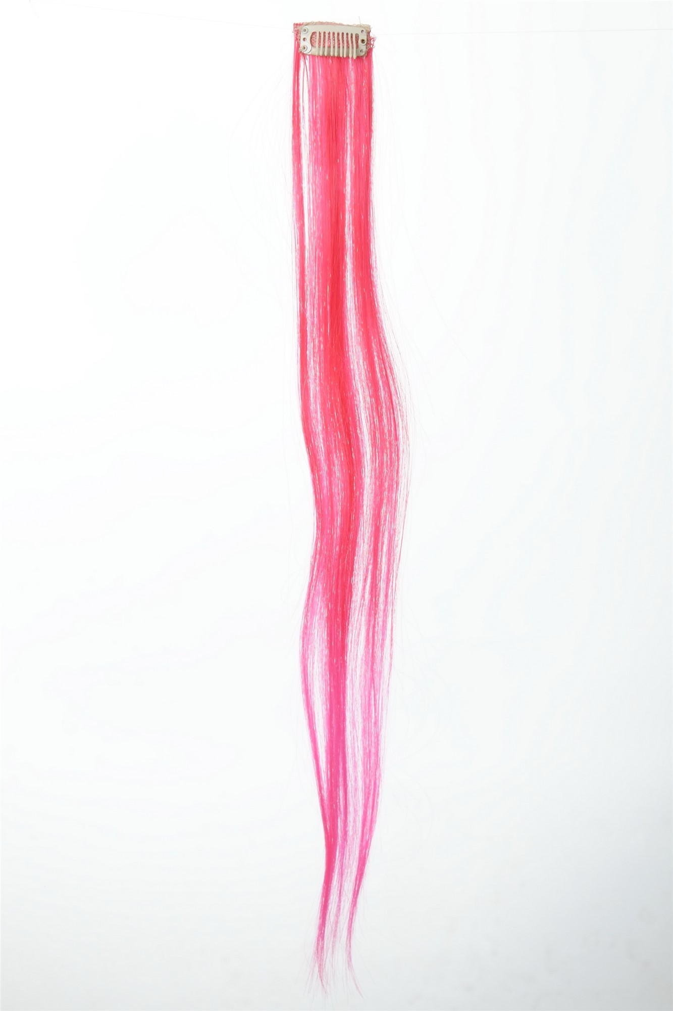 glatte Extensions Knallrot-Neonrosa-Mix 45 cm lang