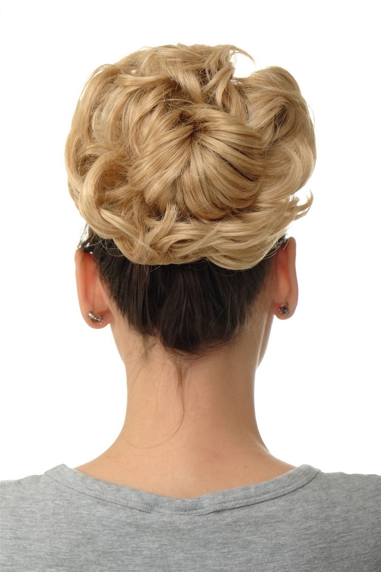 Haarteil Dutt Haarrose Buschig Goldblond-Hellblond-Mix Q840-611B, Ansicht 4, WIG ME UP: Ihr Perücken Online Shop lockiger Dutt Haarteil Goldblond-Hellblond-Mix
