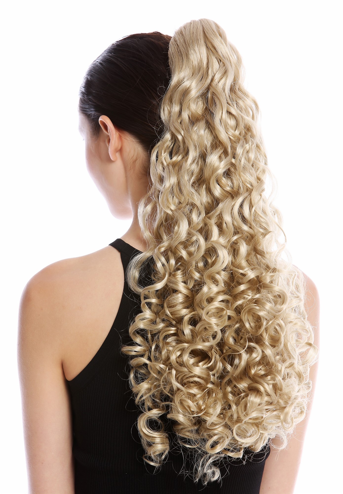 Ponytails, ash blonde, wavy, long