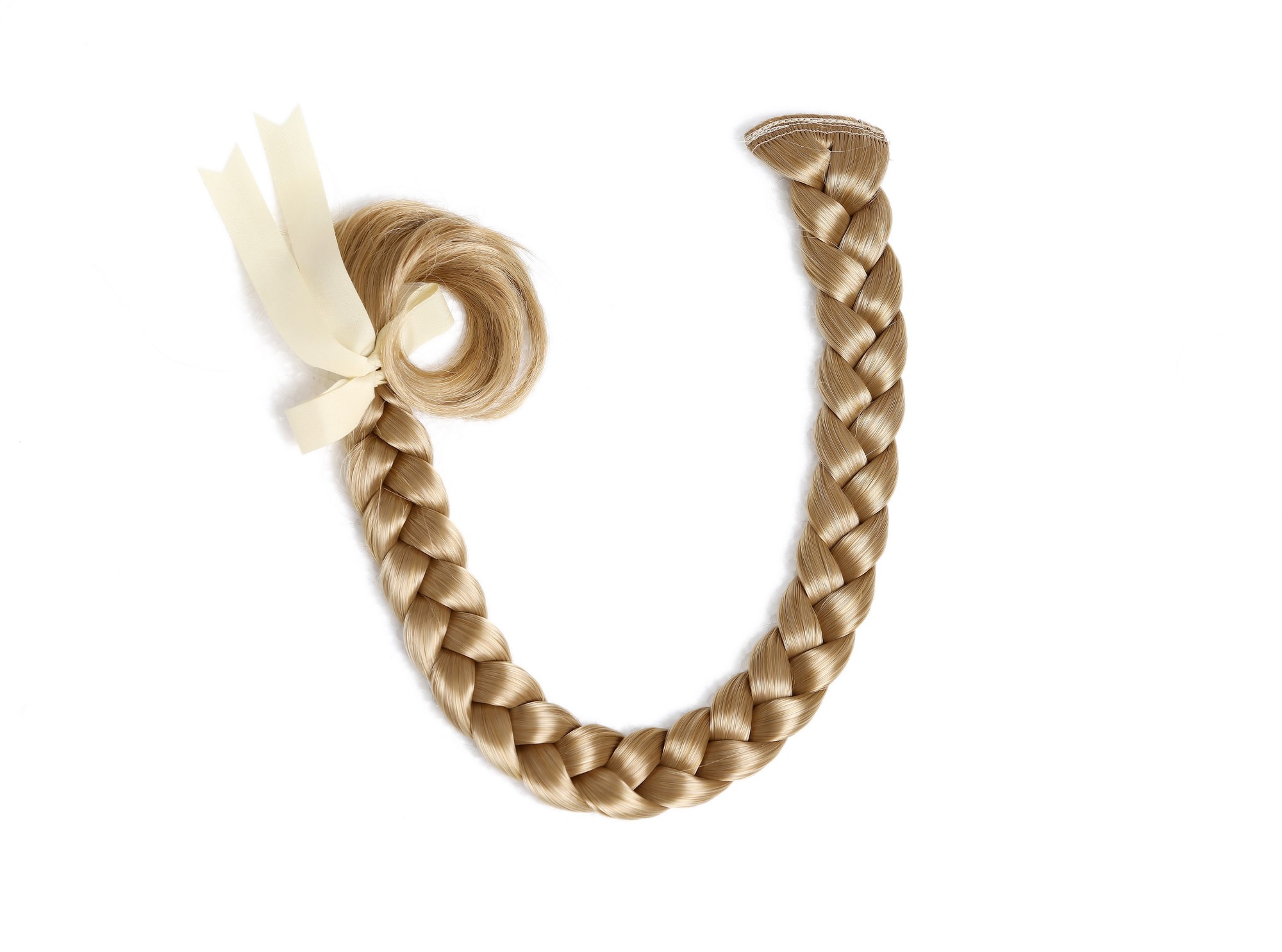 hochwertiger Geflochtener Zopf Flechtzopf mit Clip lang Blond Goldblond SA101-24B, Ansicht 4, WIG ME UP: Ihr Perücken Online Shop geflochtenes Zopf-Haarteil Goldblond 50 cm lang