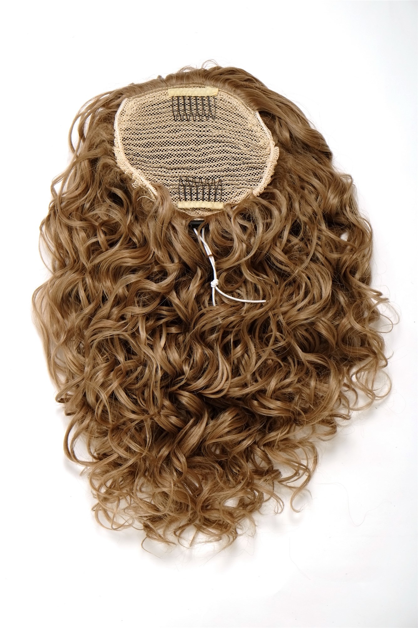 Hairpiece Ponytail with 2 combs/clips & elastic draw string long full curls voluminous honey blond, view 2, WIG ME UP: Your Perücken Online Shop Ponytails, honey blonde, curled, shoulder-length