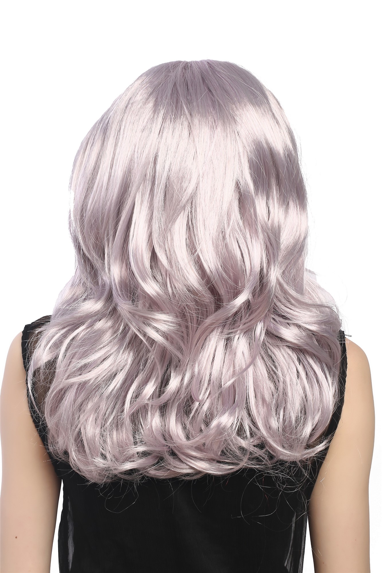 Party Wig, Ladies, Gray, Purple, wavy, long