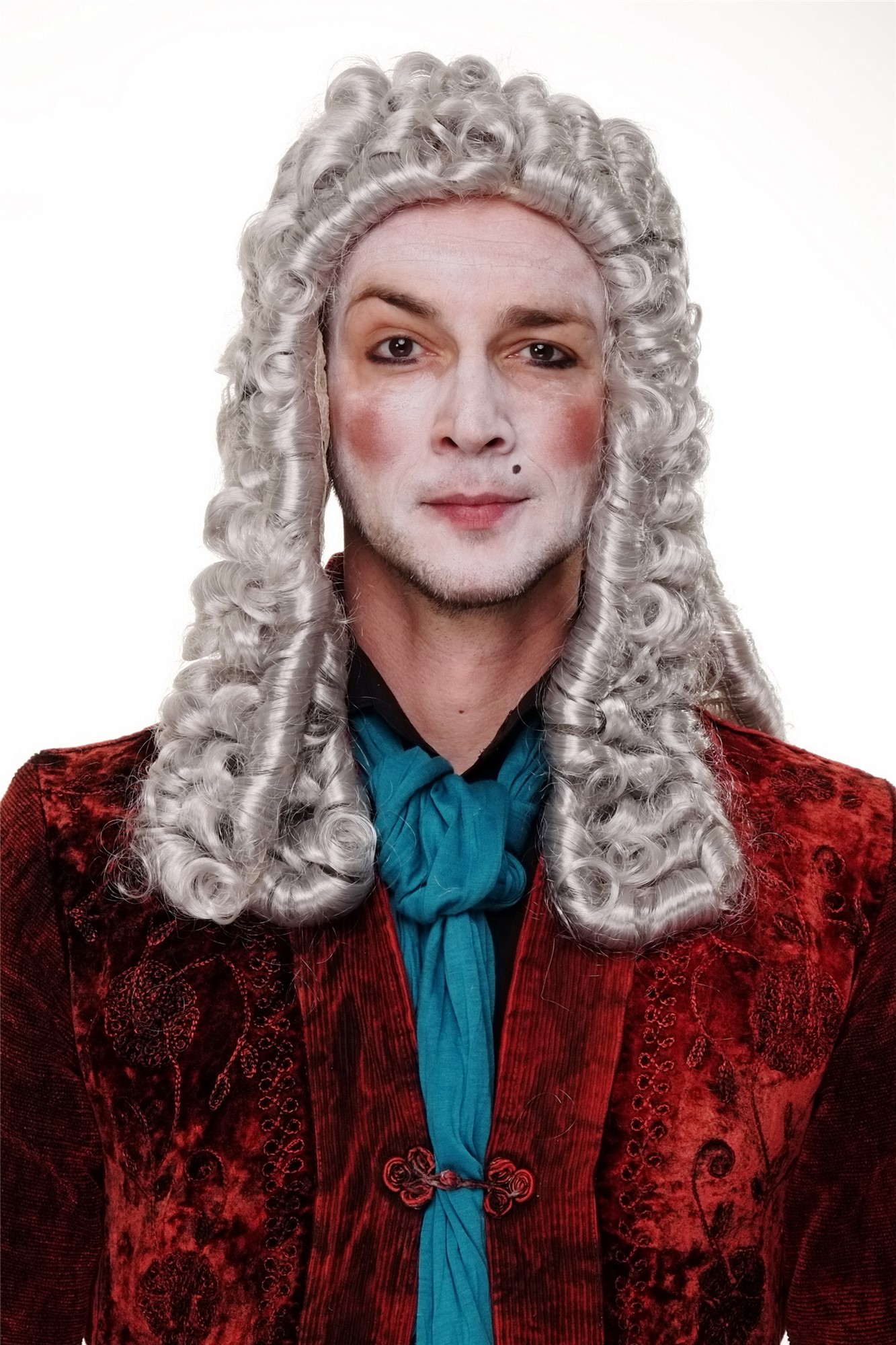 Party/Fancy Dress/Halloween Wig Lord baroque Aristocrat Judge King Noble grey colour, view 2, WIG ME UP: Your Perücken Online Shop Party Wig, Men, Grey, curled, long