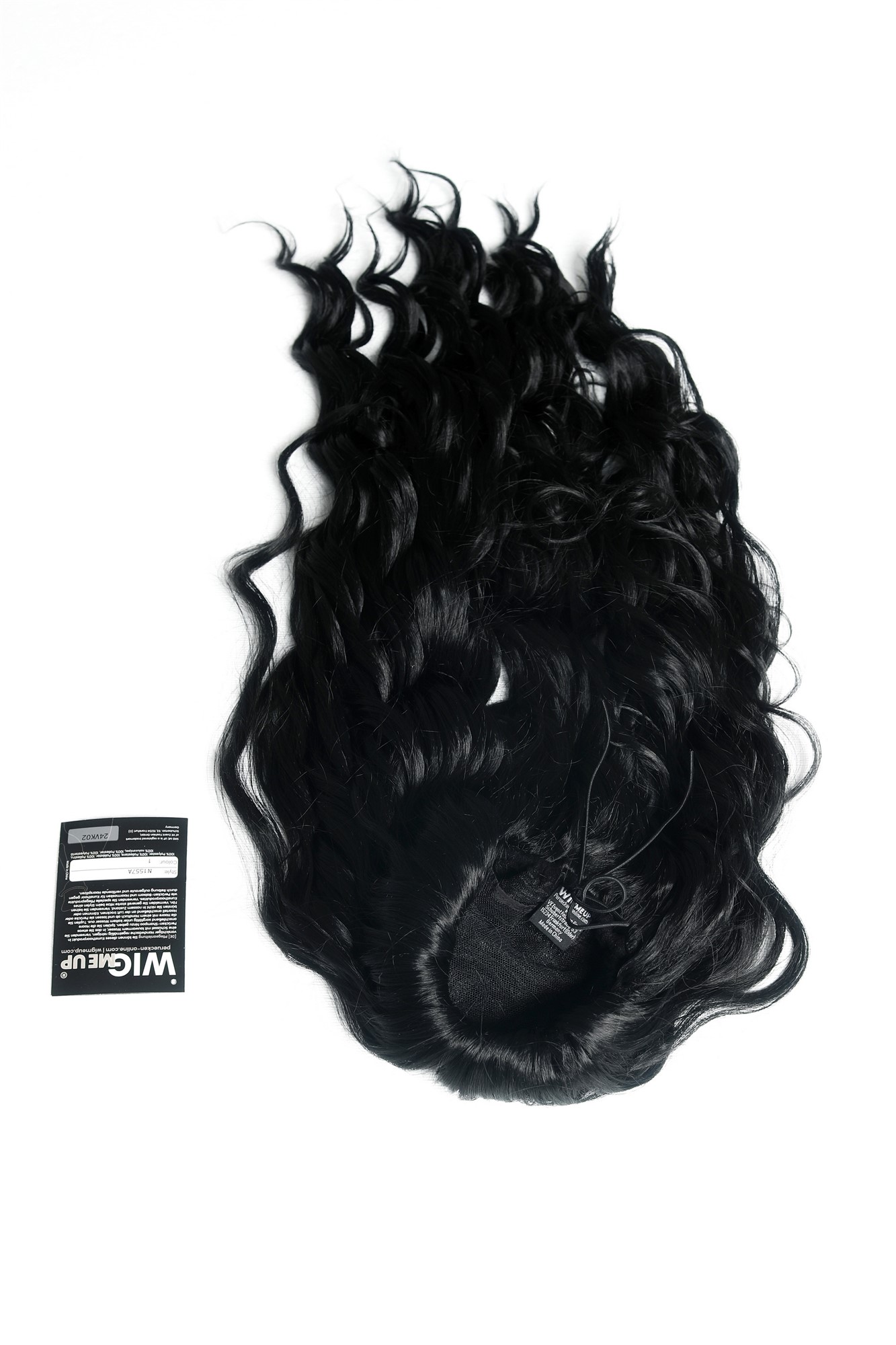 Zopf Pferdeschwanz Steckkämme voluminös stark gewellt 70cm lang Schwarz N1557A-1