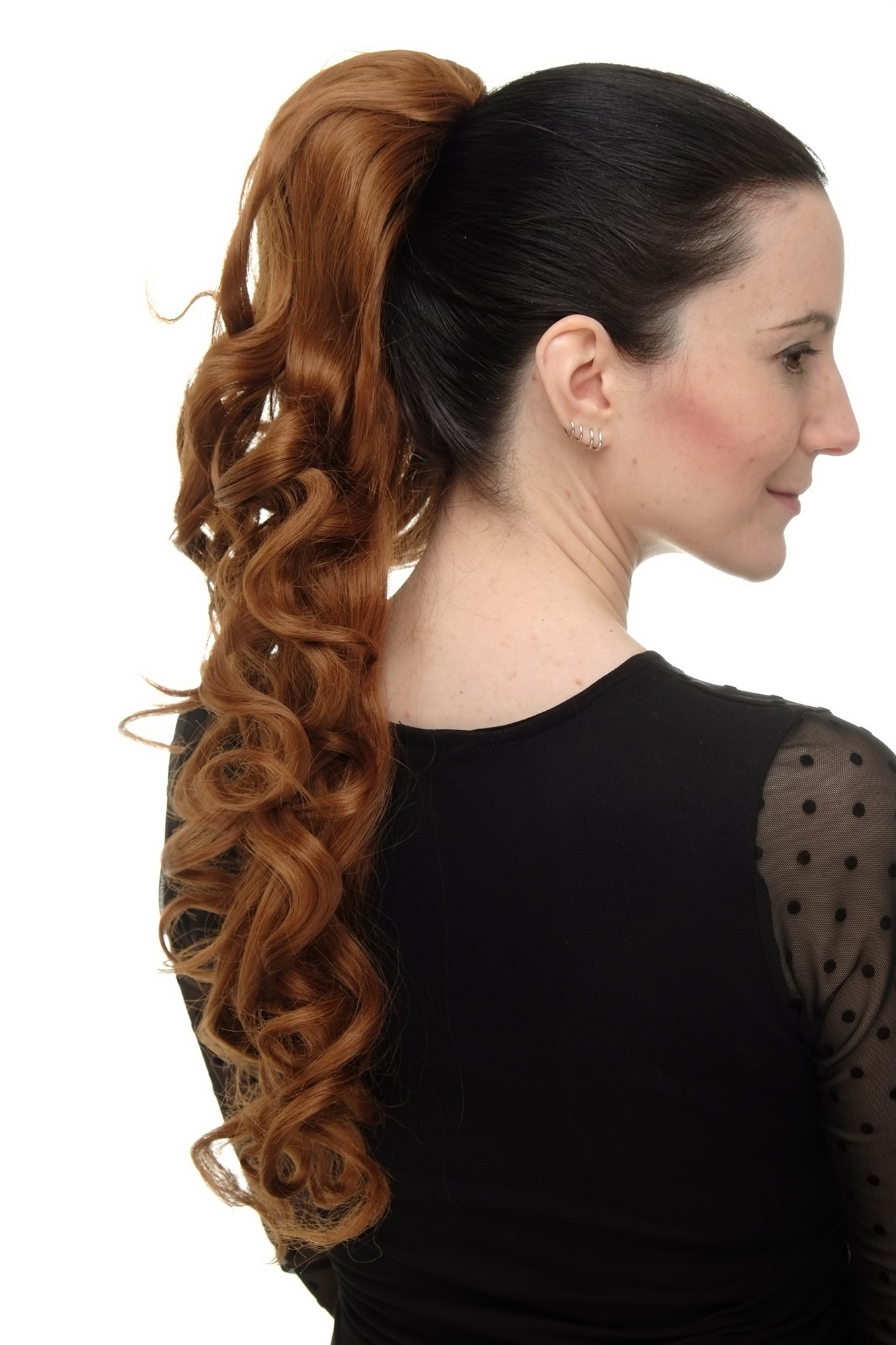 Hairpiece PONYTAIL with combs and elastic draw string curly voluminous very long copper brown 23 ", view 5, WIG ME UP: Your Perücken Online Shop Ponytails, copper brown, curled, long