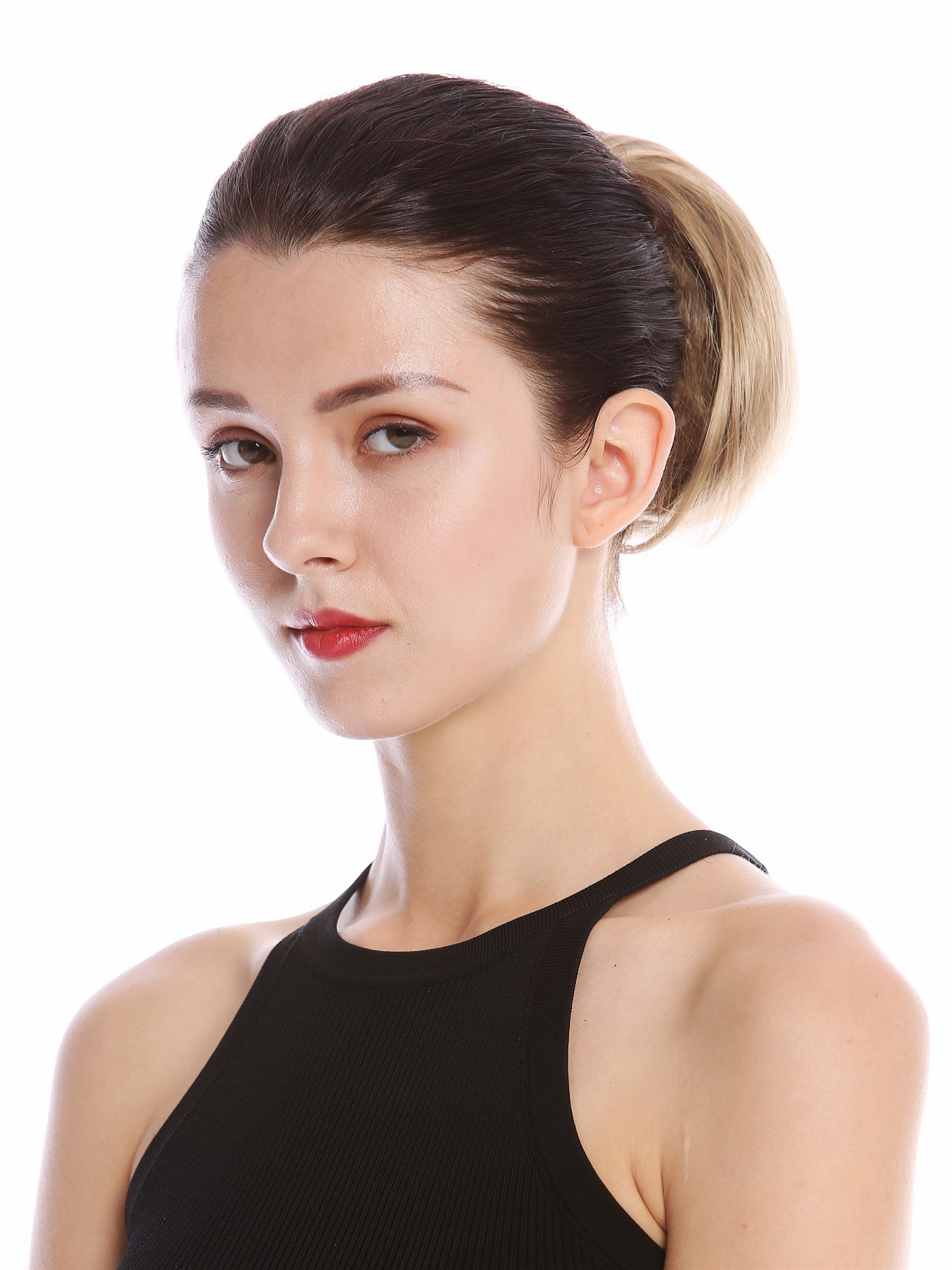 Ponytail Hairpiece short straight voluminous like hair bun honey blond 909AB, view 5, WIG ME UP: Your Perücken Online Shop Ponytails, honey blonde, curled, short