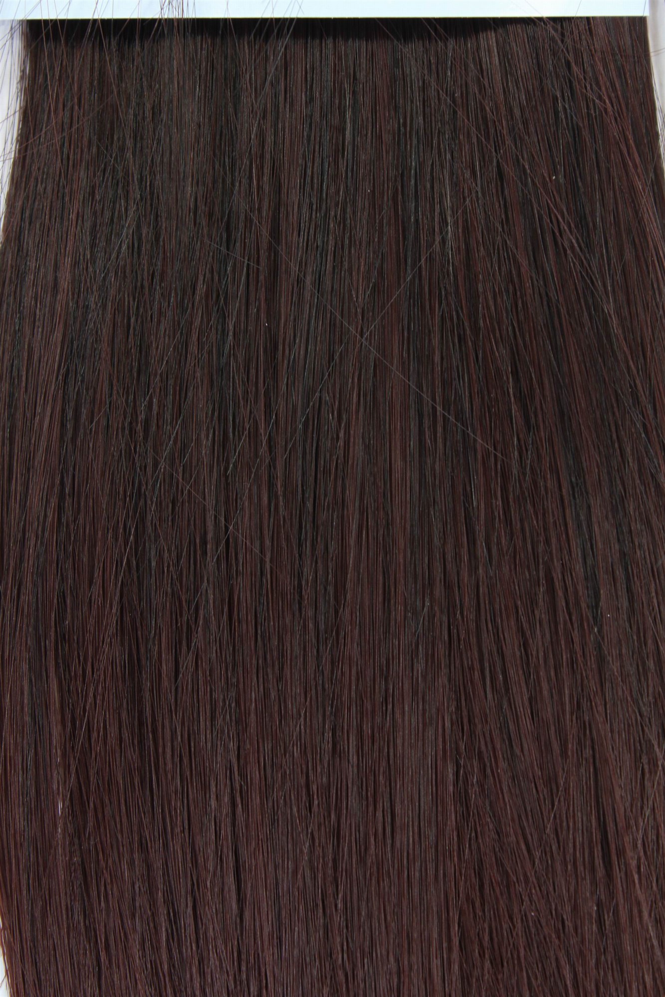 Extensions, chestnut brown, straight, shoulder-length