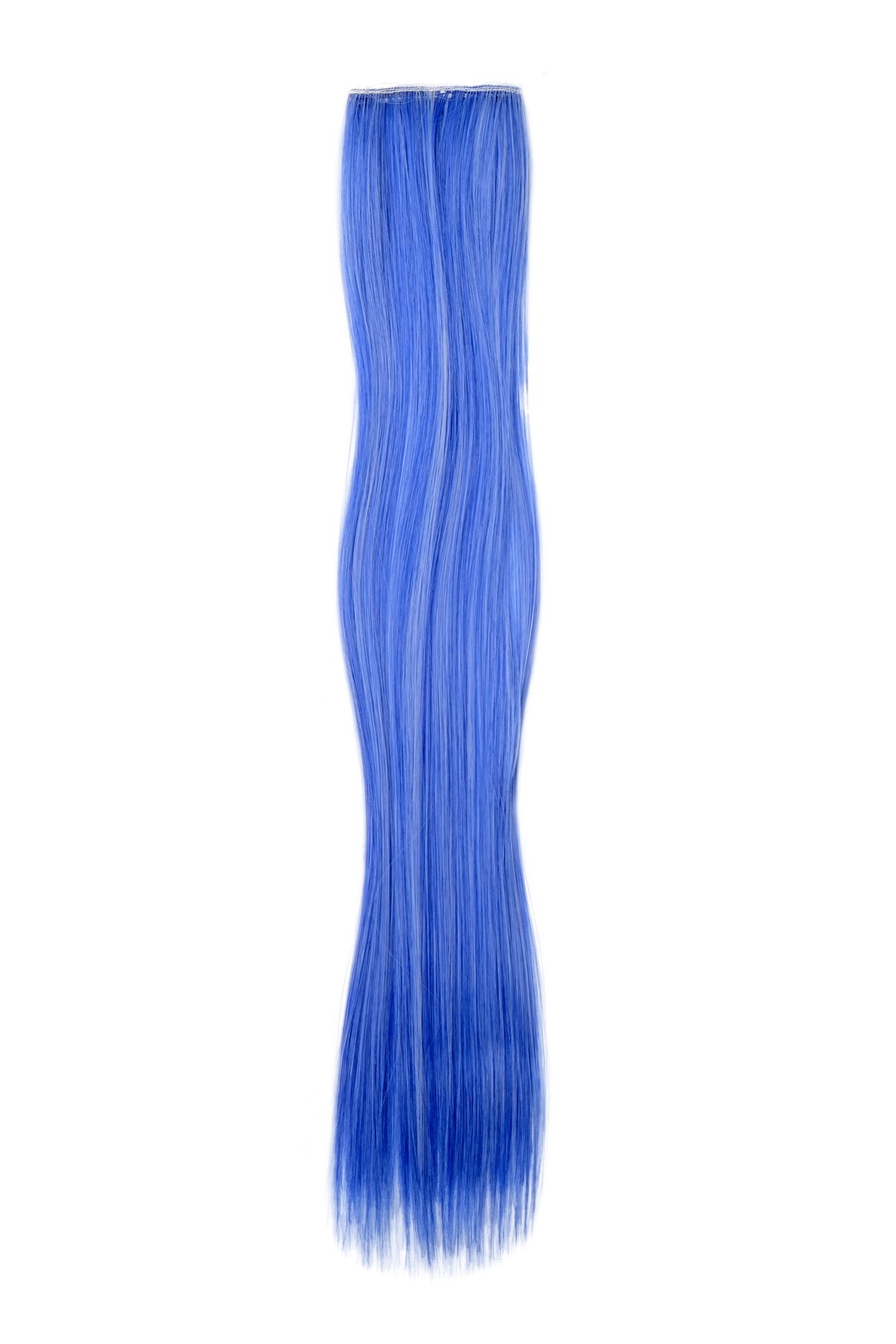 glatte Extensions Blau-Weiß-Mix Weißblau 45 cm lang