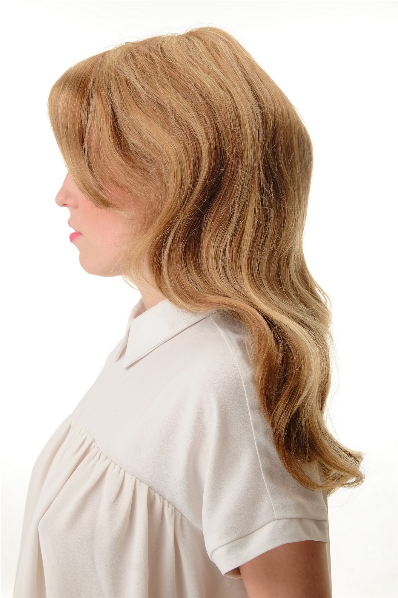 Lady women wig 100% Human Hair naturaol long wavy mixed blond streaked 1625HH, view 8, WIG ME UP: Your Perücken Online Shop Quality Wigs, Ladies, medium brown-light blonde mix, wavy, long