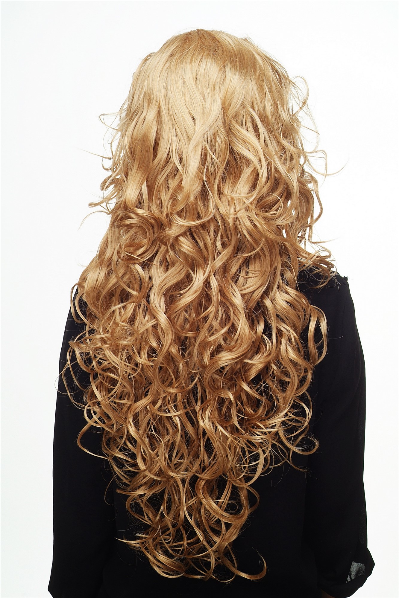 hochwertige Qualitätsperücken, Perücke Tolle Goldblond Lang Locken Modell: 81445, Ansicht 5, WIG ME UP: Ihr Perücken Online Shop lockige Tressen-Perücke Goldblond sehr lange Haare für Damen