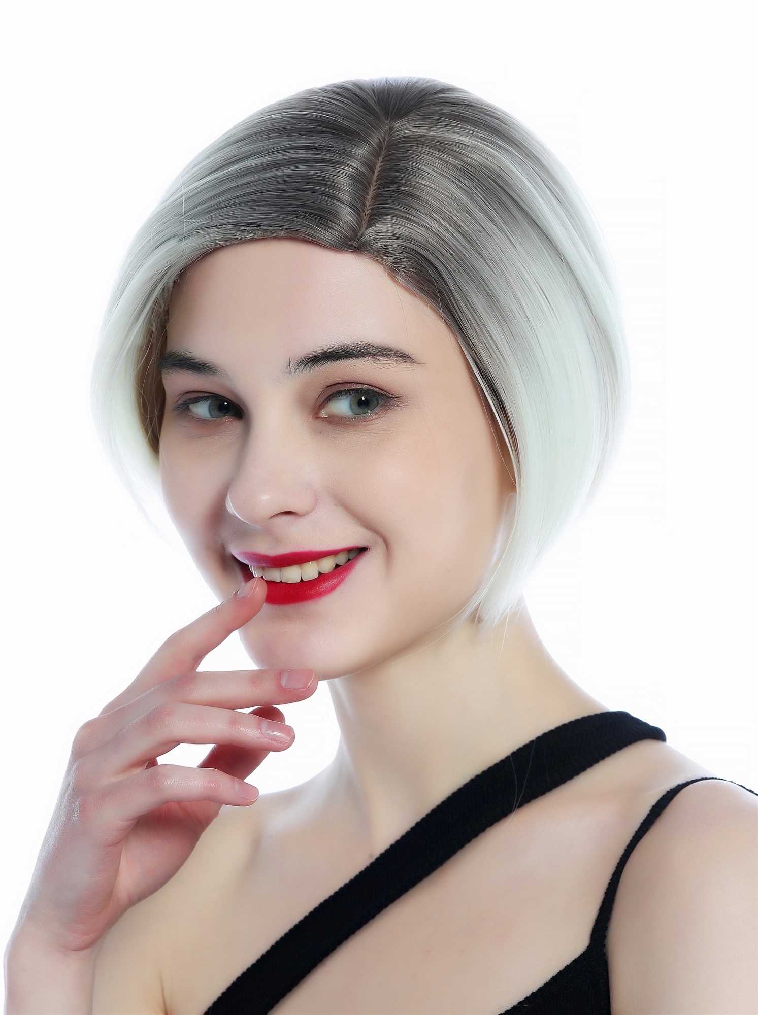 Ladies' Wig women short smooth parting ombre dark blonde to platinum SZL0581, view 3, WIG ME UP: Your Perücken Online Shop Quality Wigs, Ladies, light blonde-copper gold mix, straight, short