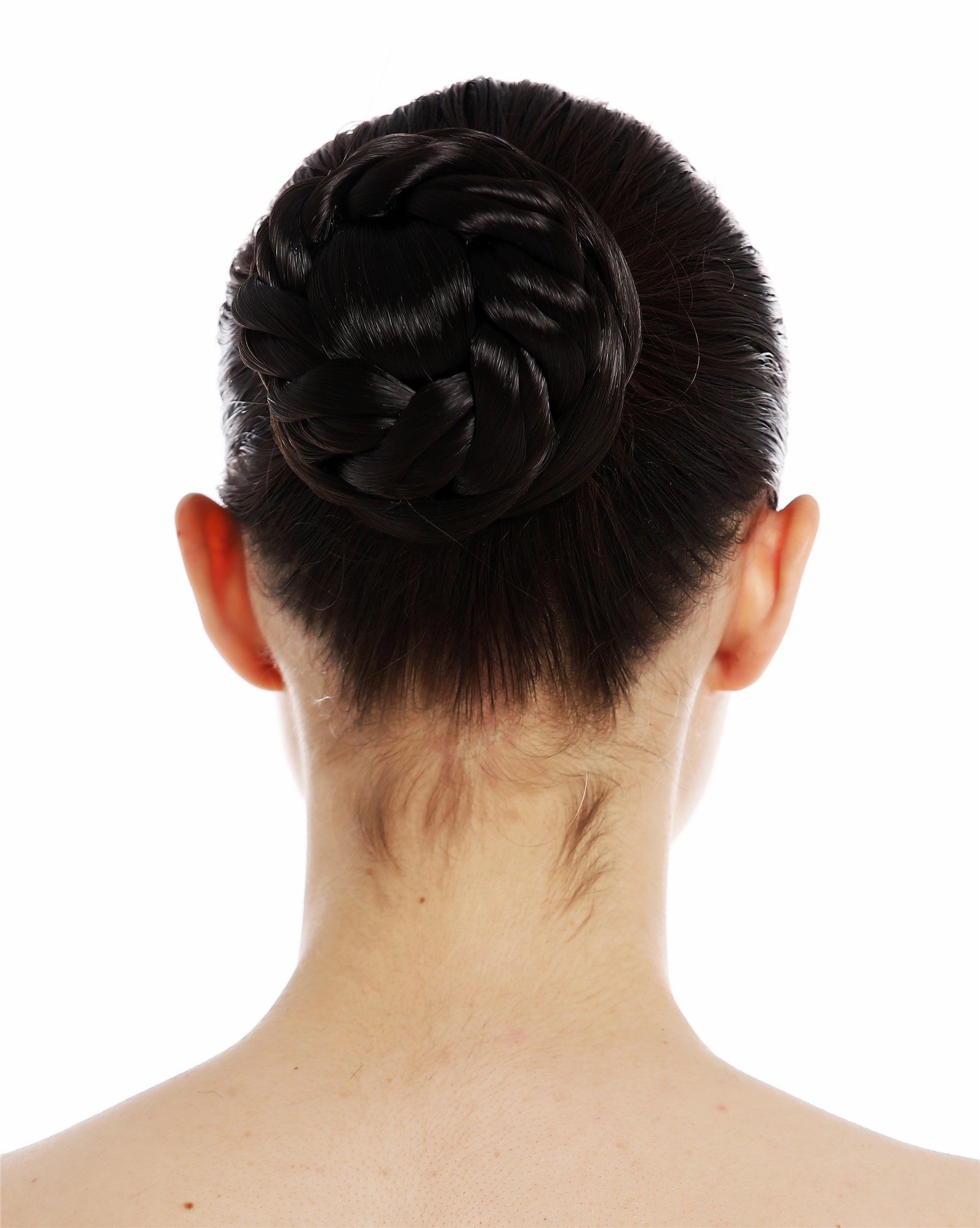 Dutt Haardutt Haarknoten Chignon traditionell geflochten Dunkelbraun TYD-0031-4, Ansicht 2, WIG ME UP: Ihr Perücken Online Shop geflochtener Dutt Haarteil Dunkelbraun