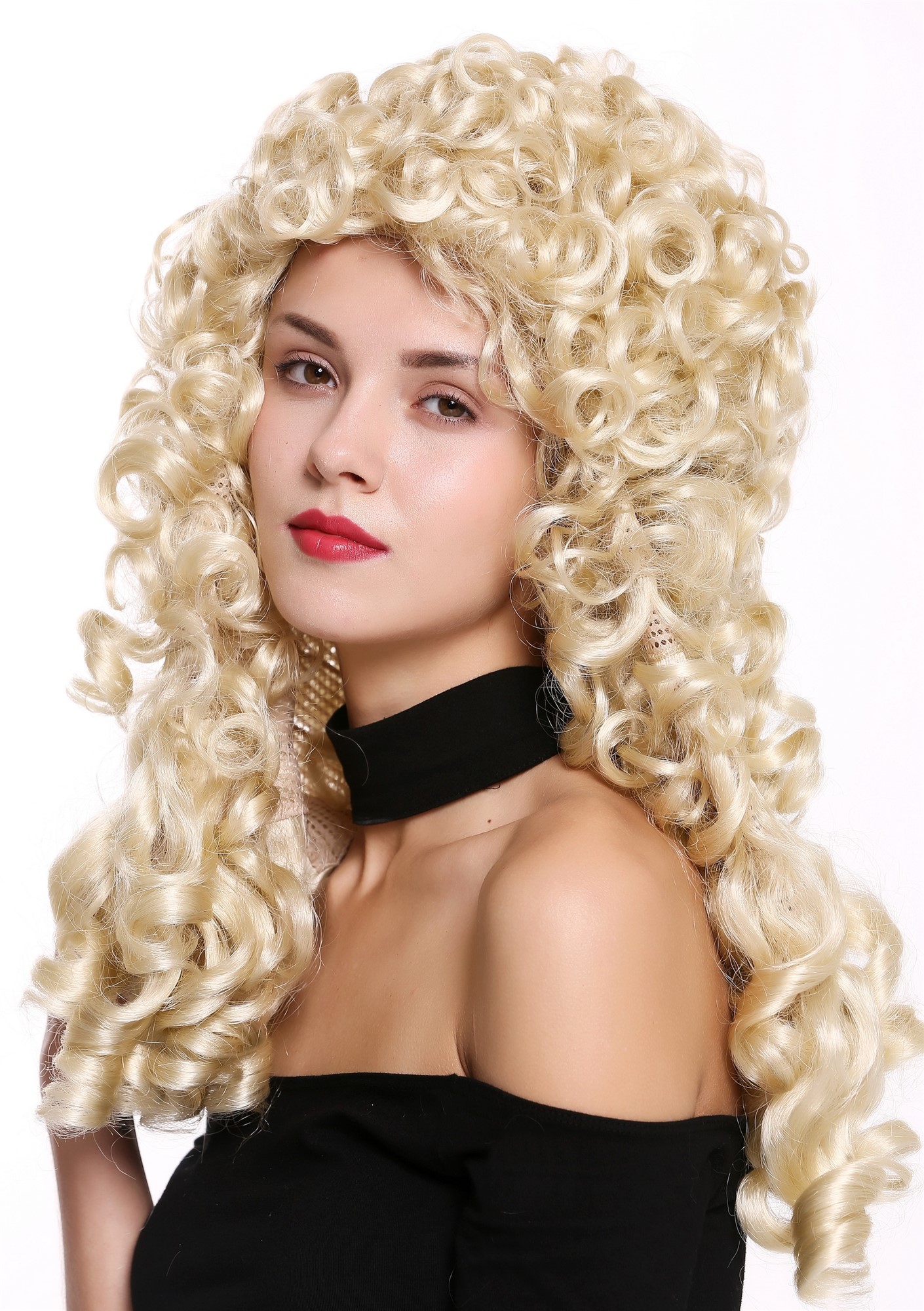 Quality Wigs, Men, platinum blonde, curled, long