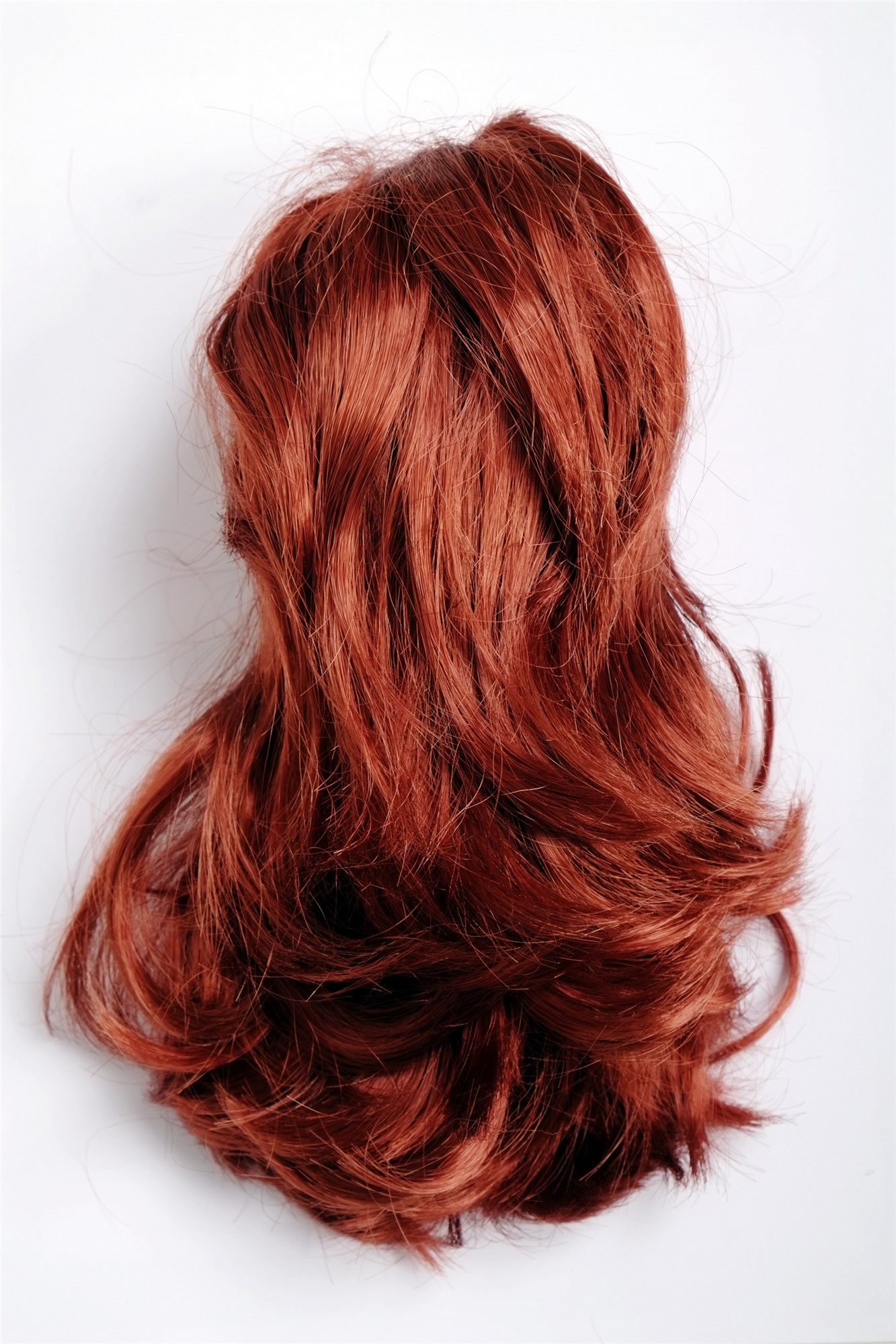 T6545-3 Ponytail Hairpiece extension short wild look dark copper red 10", view 5, WIG ME UP: Your Perücken Online Shop Ponytails, dark copper red, straight, short
