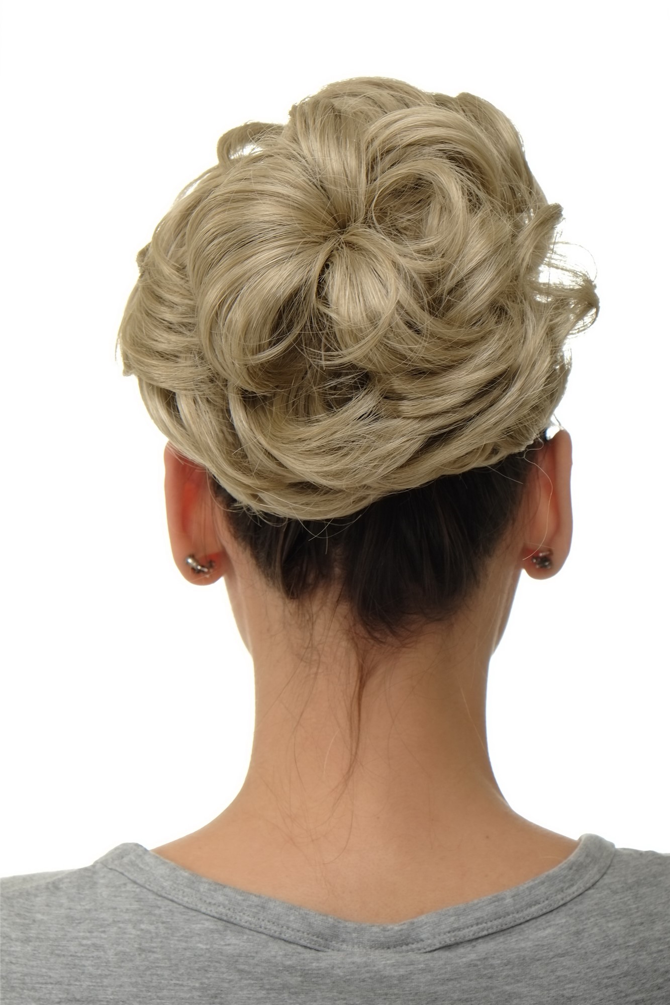 Haarteil Dutt Haarrose Buschig Aschblond Q840-24, Ansicht 4, WIG ME UP: Ihr Perücken Online Shop lockiger Dutt Haarteil Aschblond