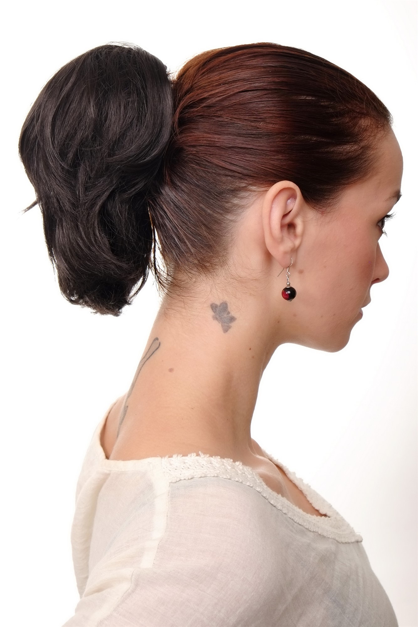 T6545-3 Ponytail Hairpiece extension short wild look dark brown 10", view 3, WIG ME UP: Your Perücken Online Shop Ponytails, dark brown, straight, short