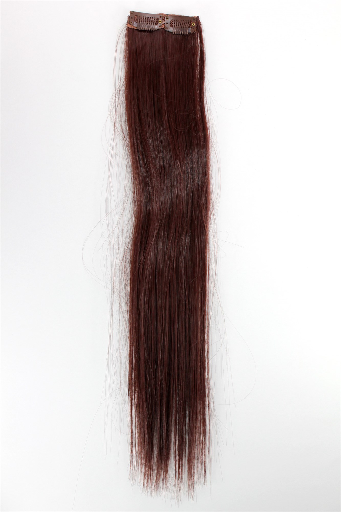 glatte Extensions Dunkel Mahagoni, Baun 45 cm lang