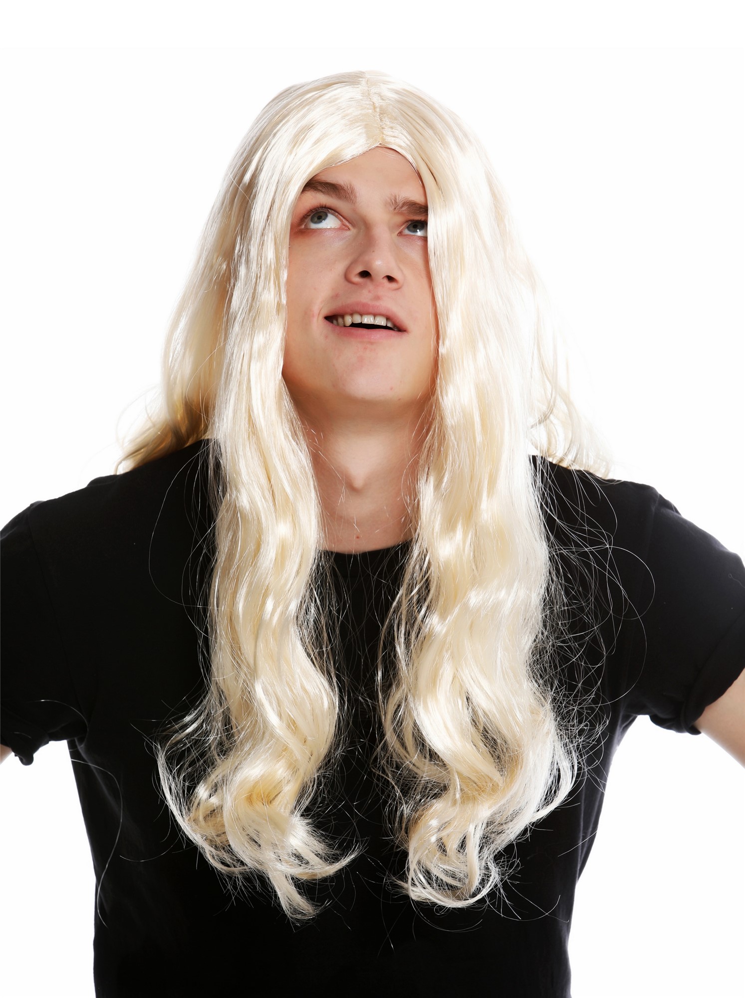 Party Wig, Unisex, Blonde, wavy, shoulder-length