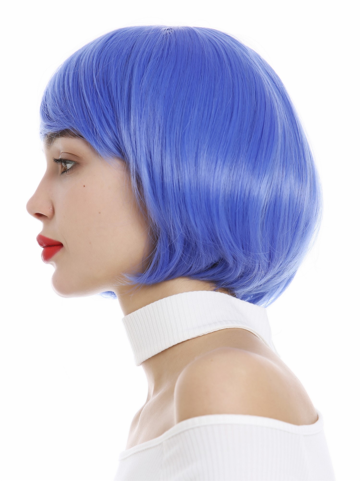 Quality Wigs, Ladies, azure blue, straight, short