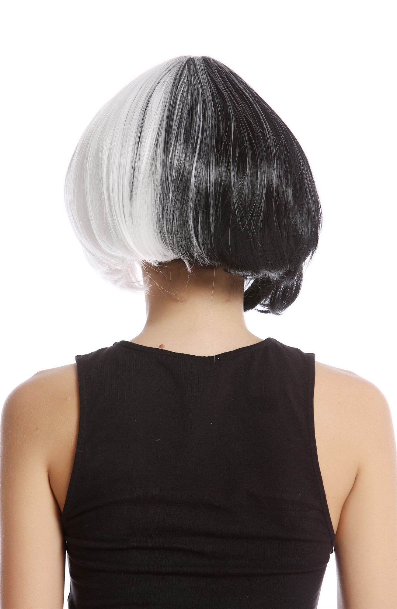 Quality Wigs, Ladies, white-black mix, straight, short