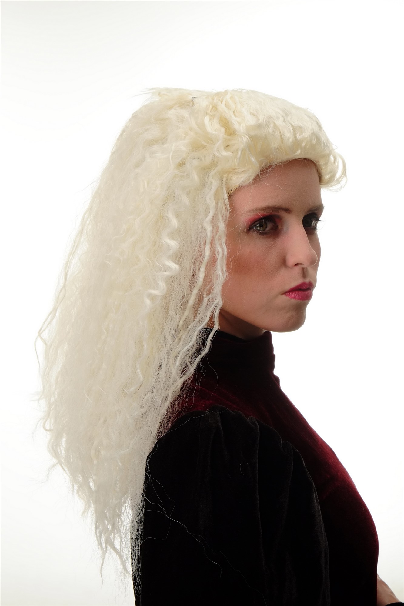 günstige Party Perücke, Perücke Hellblond Krepplocken Tolle PT0030-K613, Ansicht 5, WIG ME UP: Ihr Perücken Online Shop lockige Party Perücke Blond lange Haare für Damen