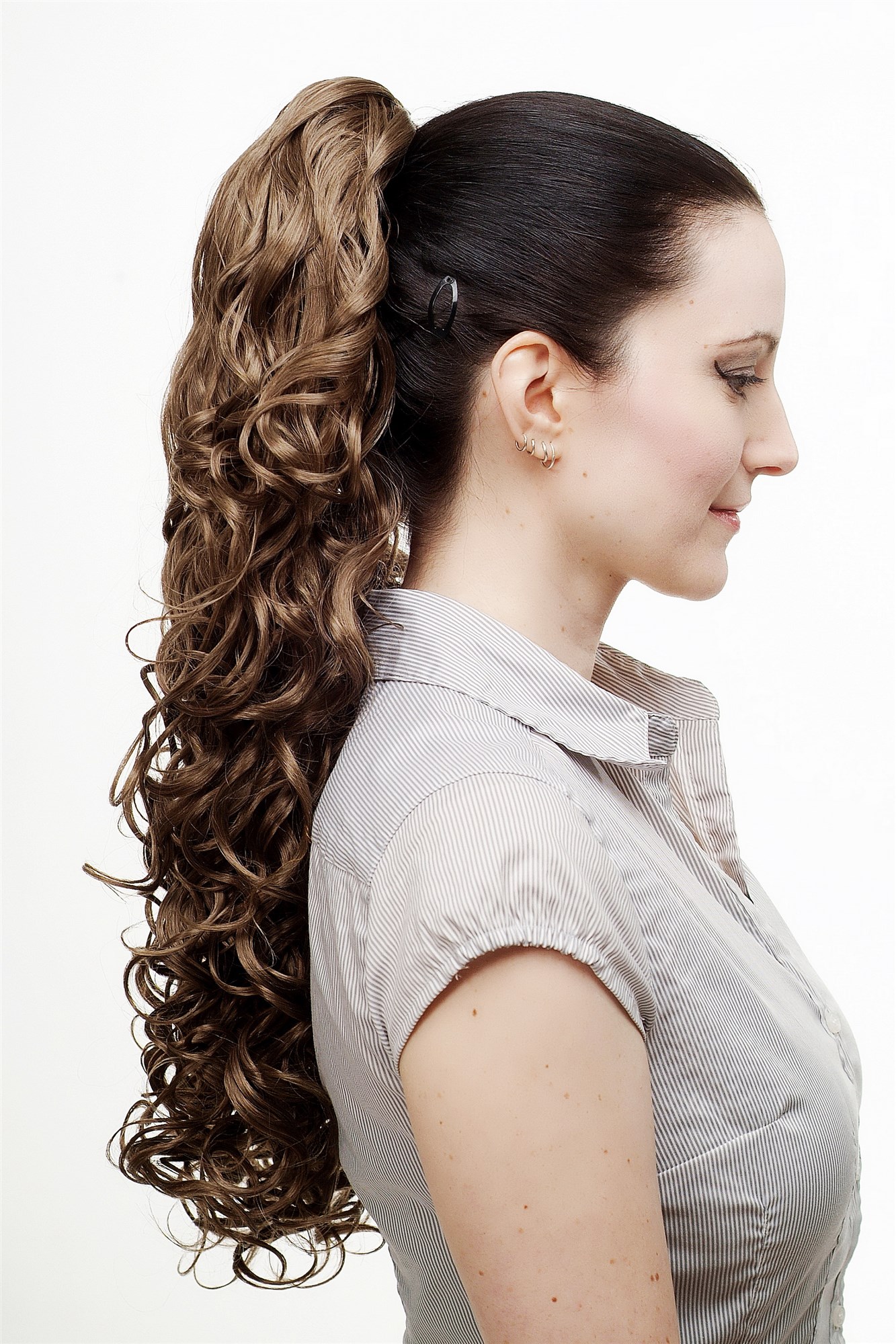 N310-14 Hairpiece PONYTAIL extension VERY long MASSIVE volume voluminous curly AMAZING curls kinks dark ash blond 23", view 4, WIG ME UP: Your Perücken Online Shop Ponytails, Dark Ash Blonde, curled, long